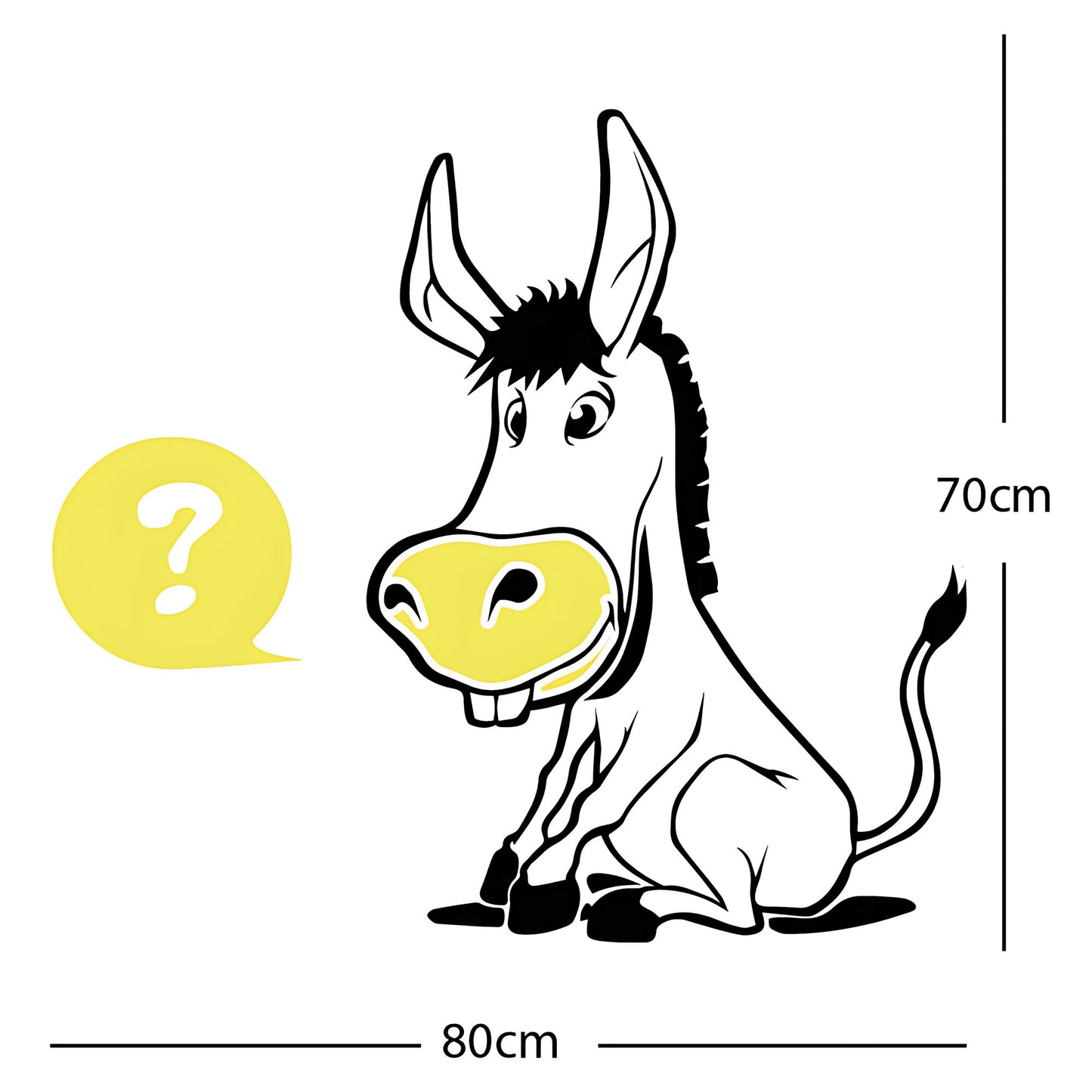 Funny Donkey Wall Sticker – Farmyard Kids Bedroom Decal