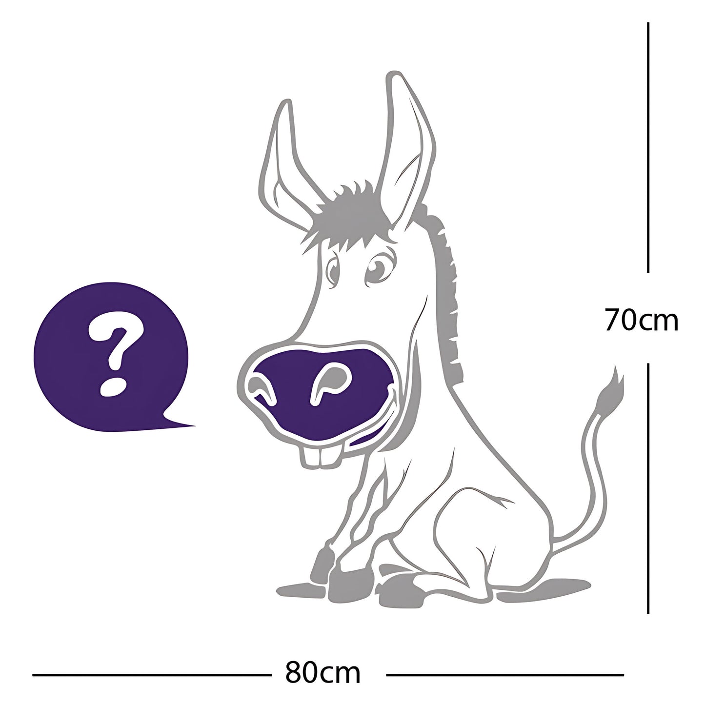 Funny Donkey Wall Sticker – Farmyard Kids Bedroom Decal