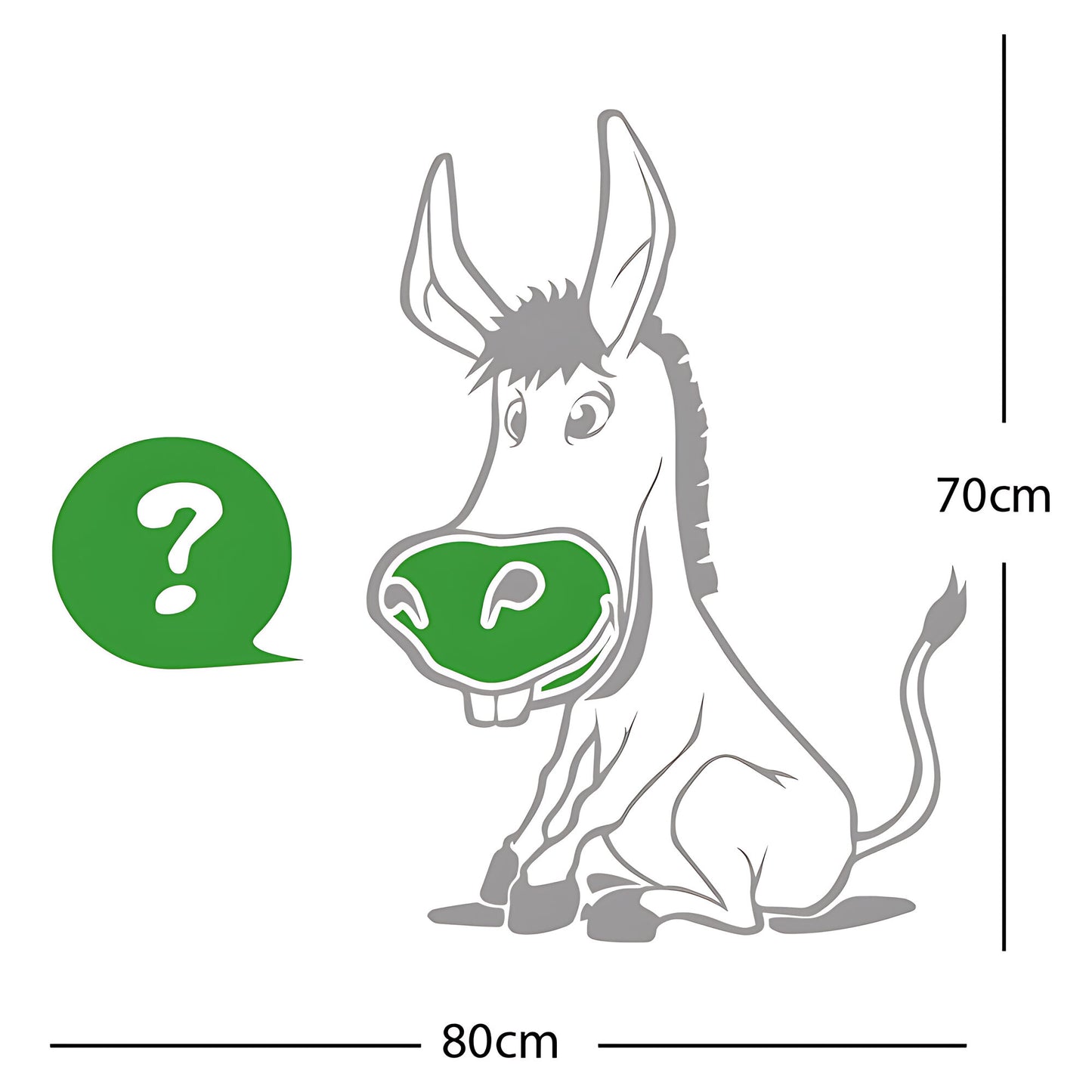 Funny Donkey Wall Sticker – Farmyard Kids Bedroom Decal