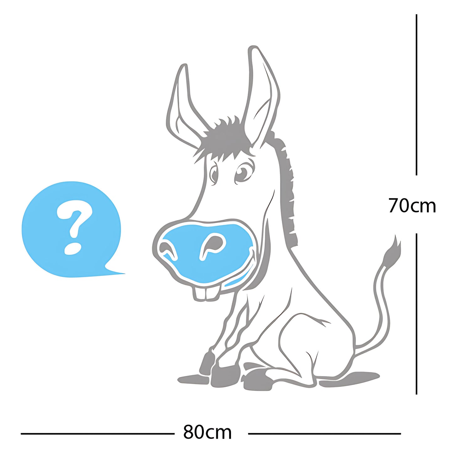 Funny Donkey Wall Sticker – Farmyard Kids Bedroom Decal