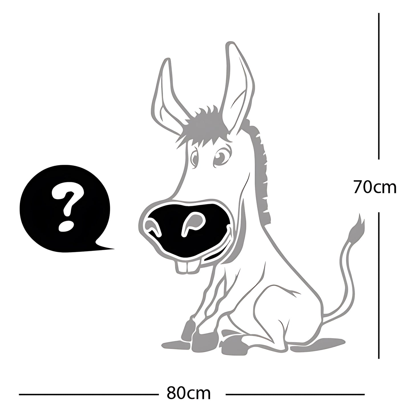 Funny Donkey Wall Sticker – Farmyard Kids Bedroom Decal