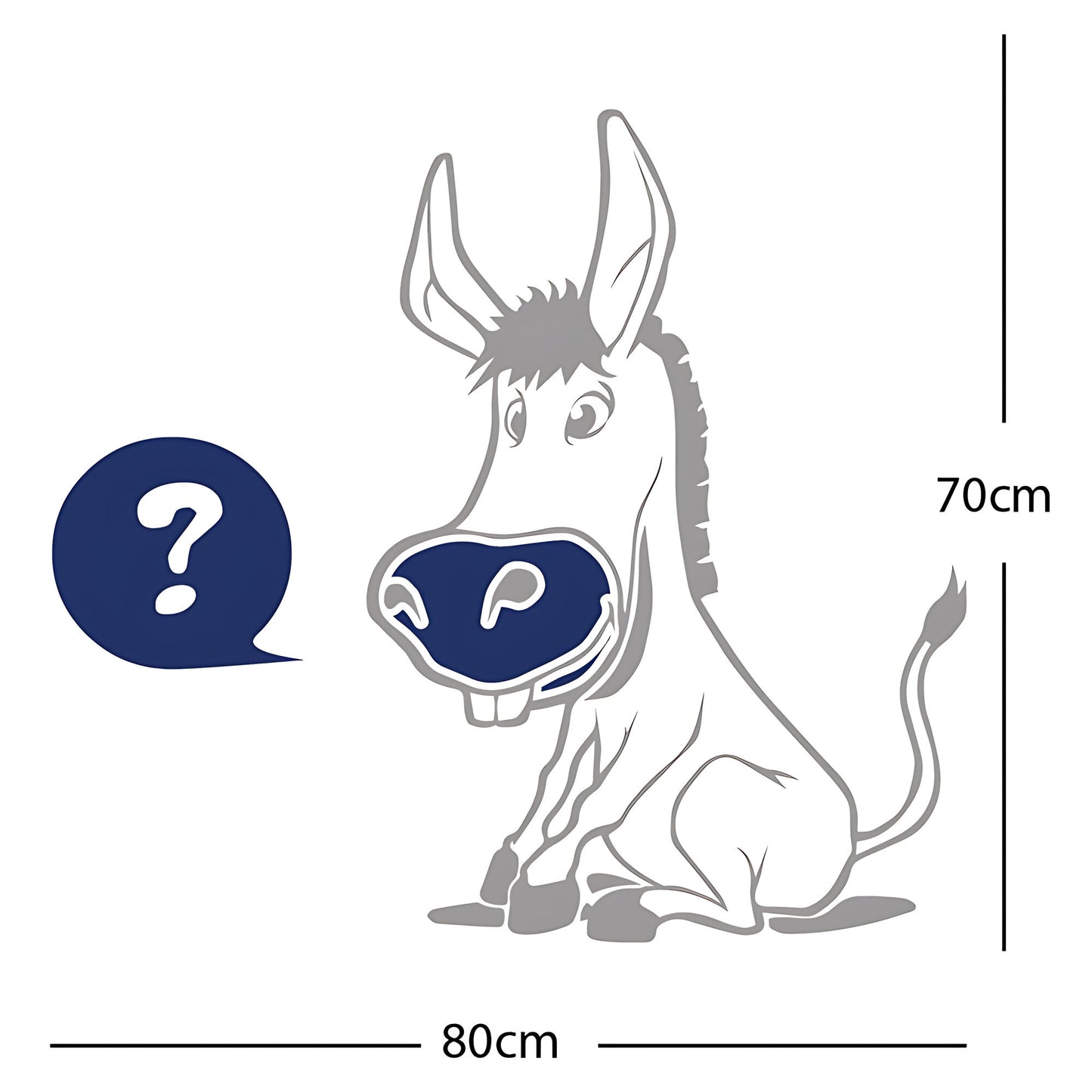 Funny Donkey Wall Sticker – Farmyard Kids Bedroom Decal