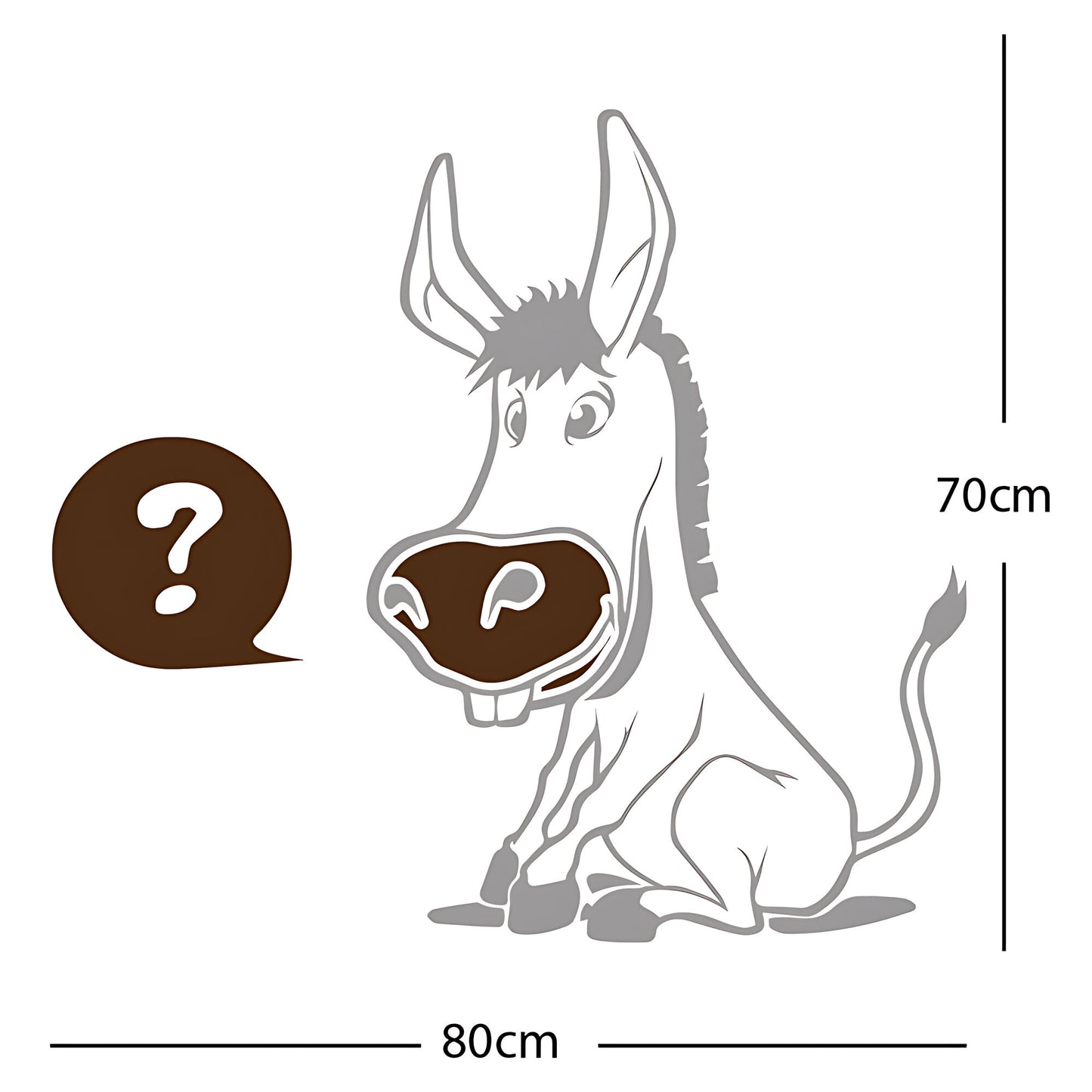 Funny Donkey Wall Sticker – Farmyard Kids Bedroom Decal