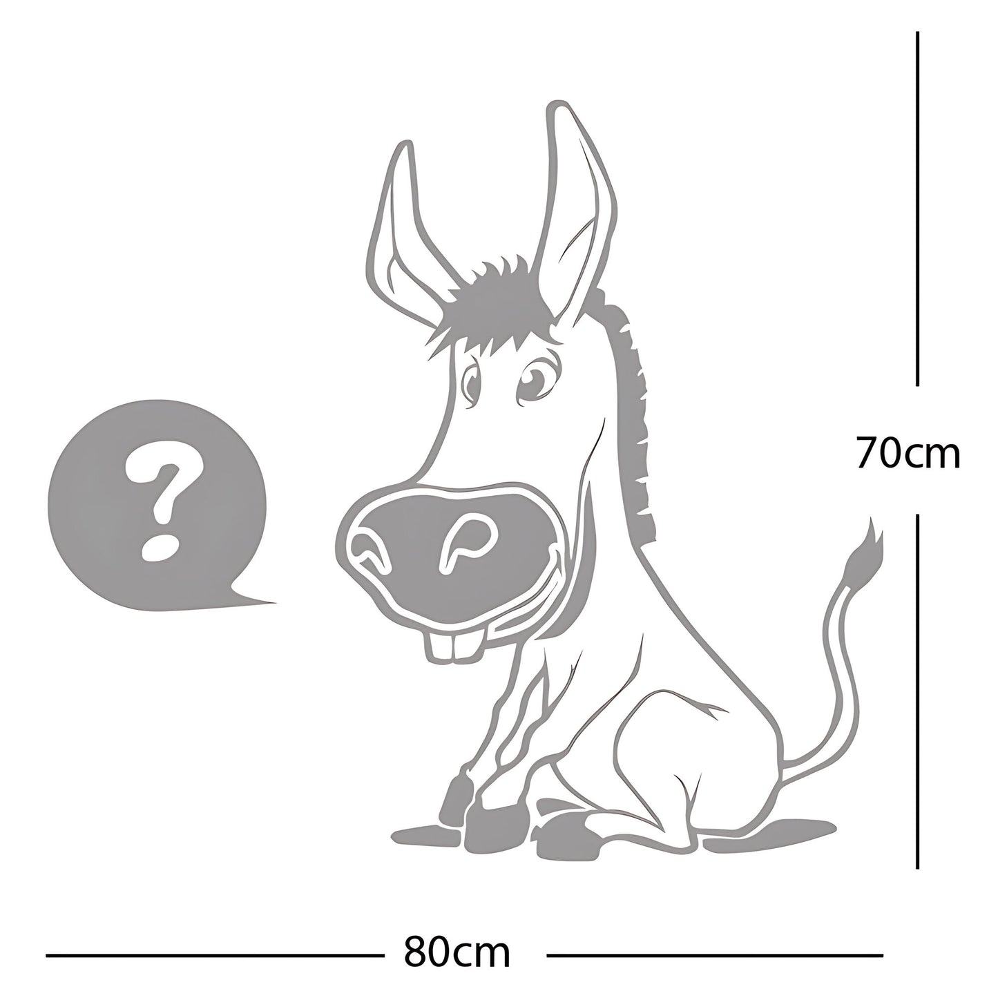 Funny Donkey Wall Sticker – Farmyard Kids Bedroom Decal