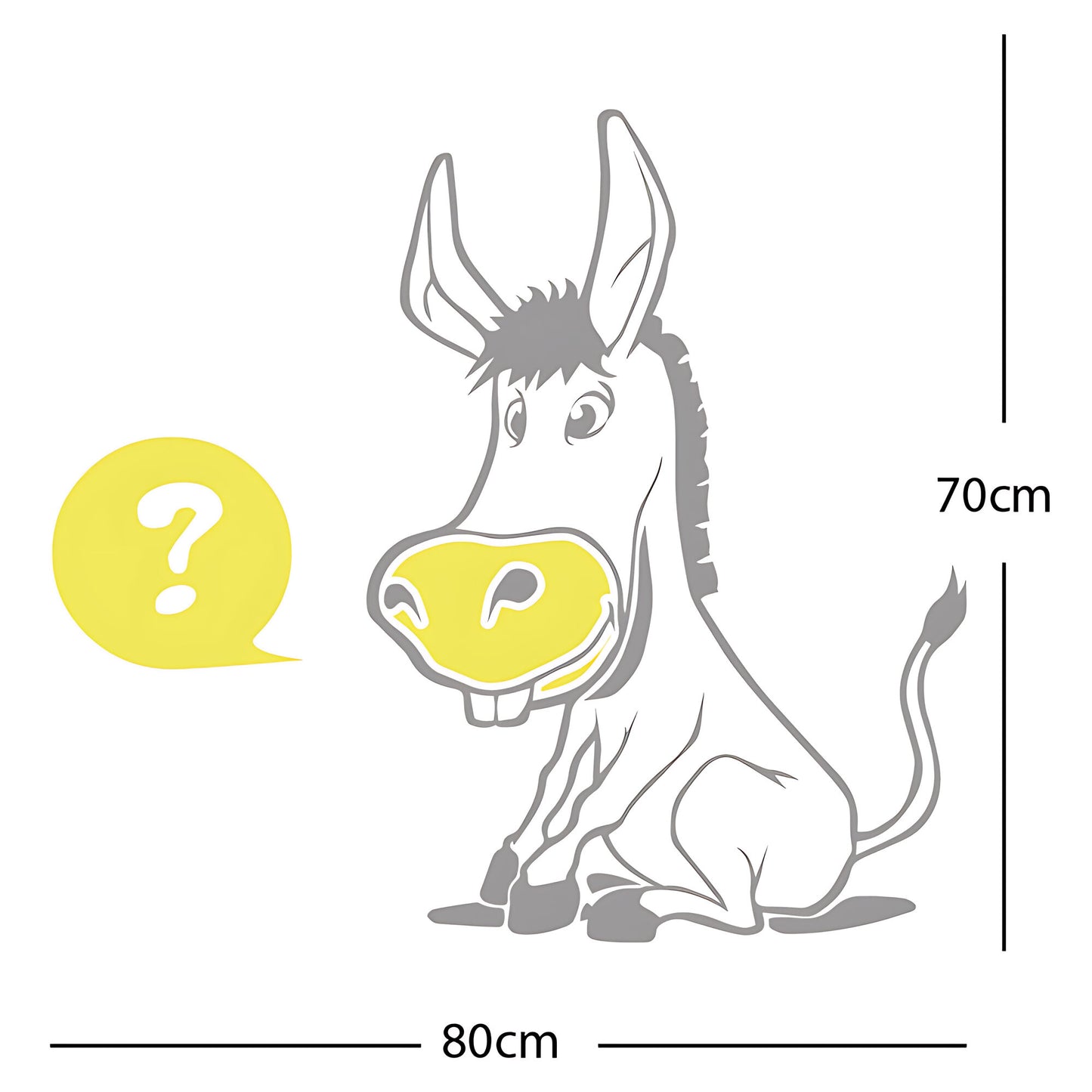 Funny Donkey Wall Sticker – Farmyard Kids Bedroom Decal