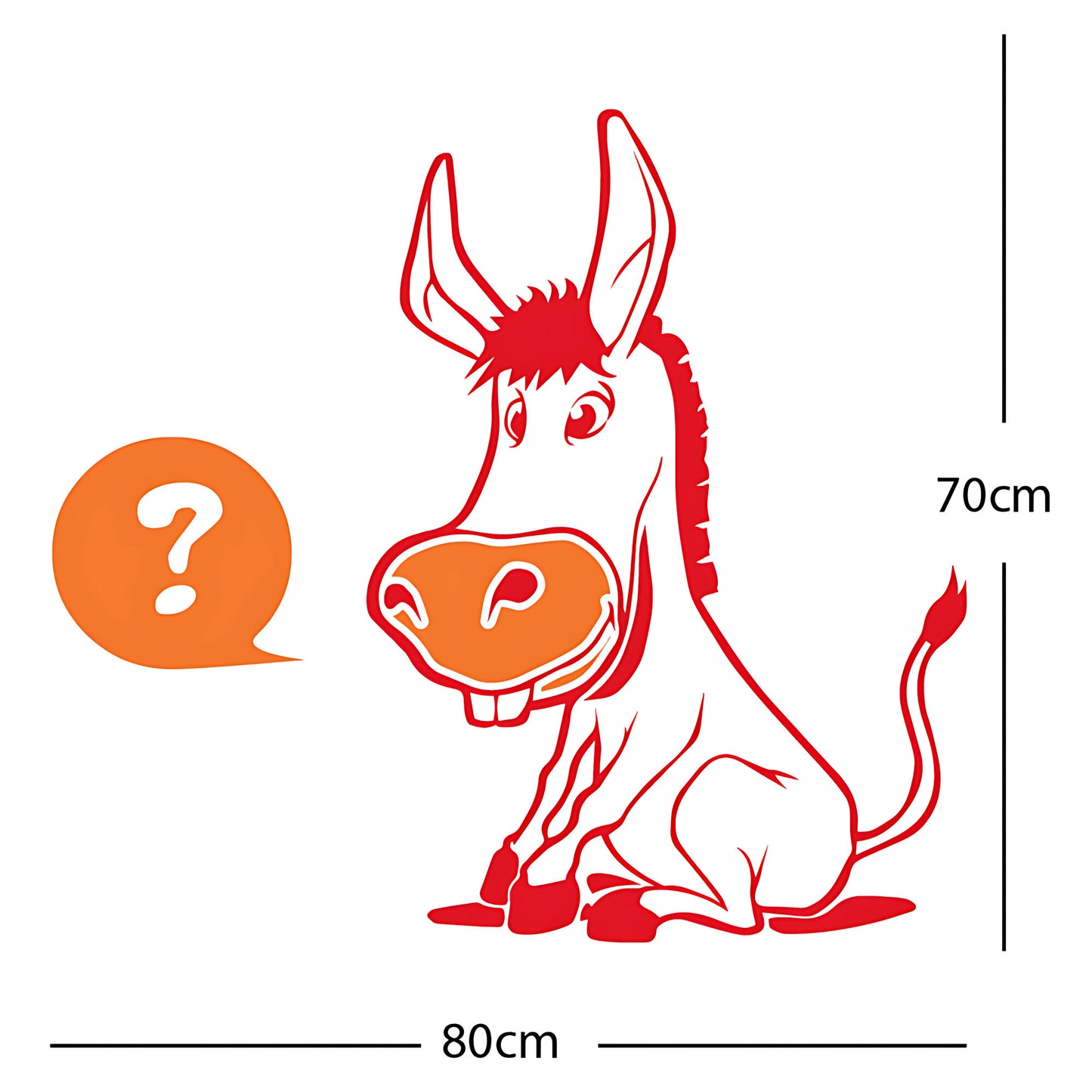 Funny Donkey Wall Sticker – Farmyard Kids Bedroom Decal