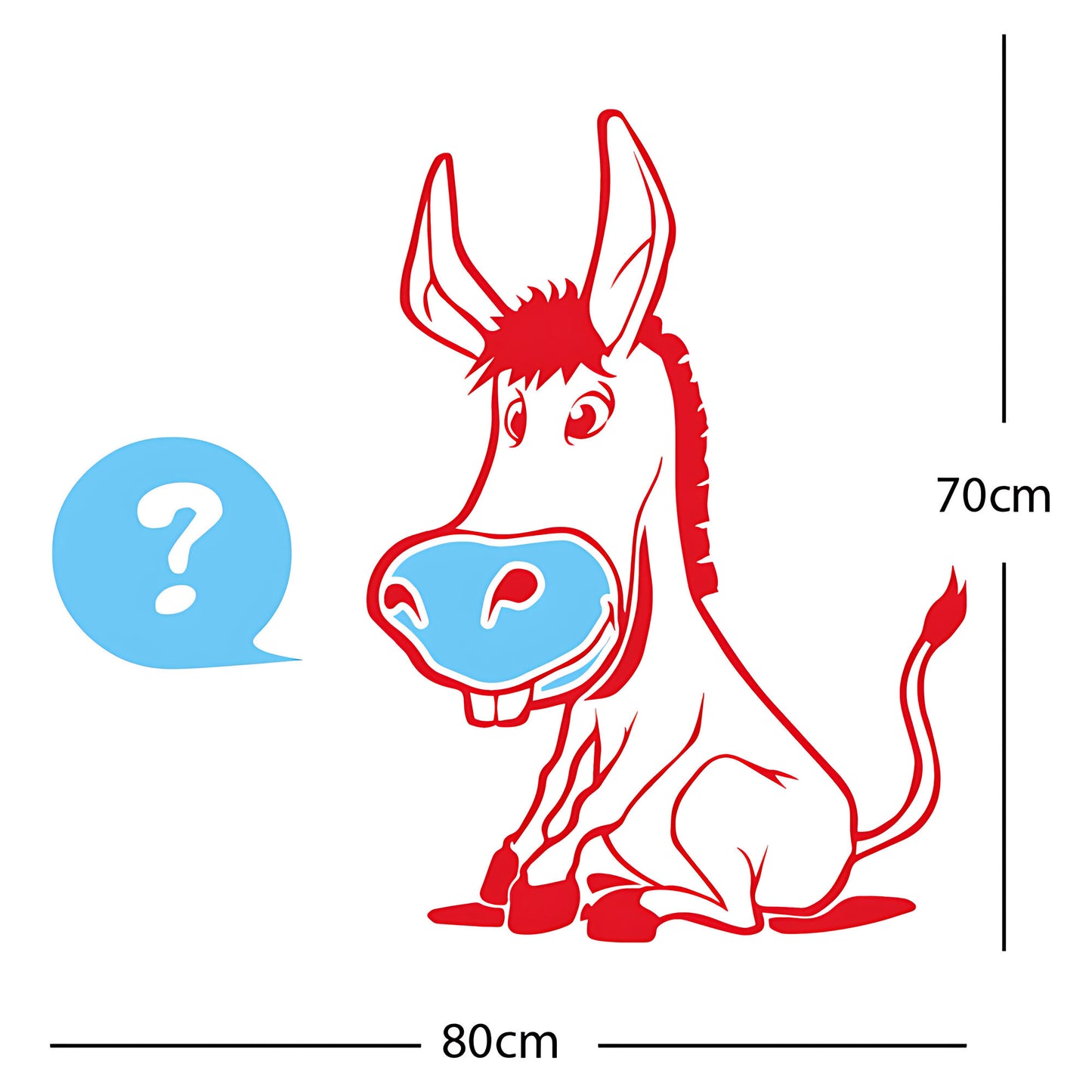 Funny Donkey Wall Sticker – Farmyard Kids Bedroom Decal