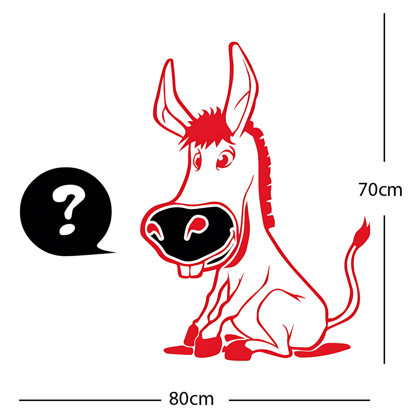 Funny Donkey Wall Sticker – Farmyard Kids Bedroom Decal