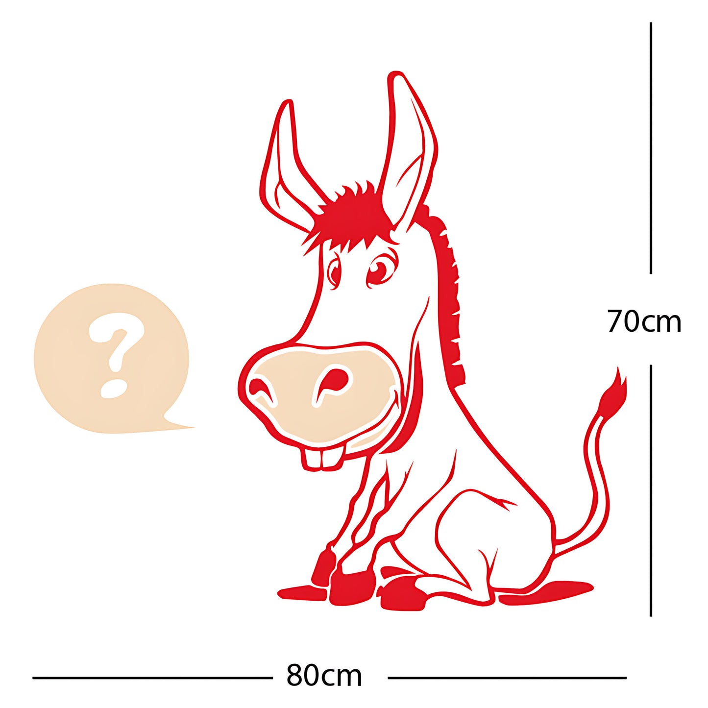 Funny Donkey Wall Sticker – Farmyard Kids Bedroom Decal