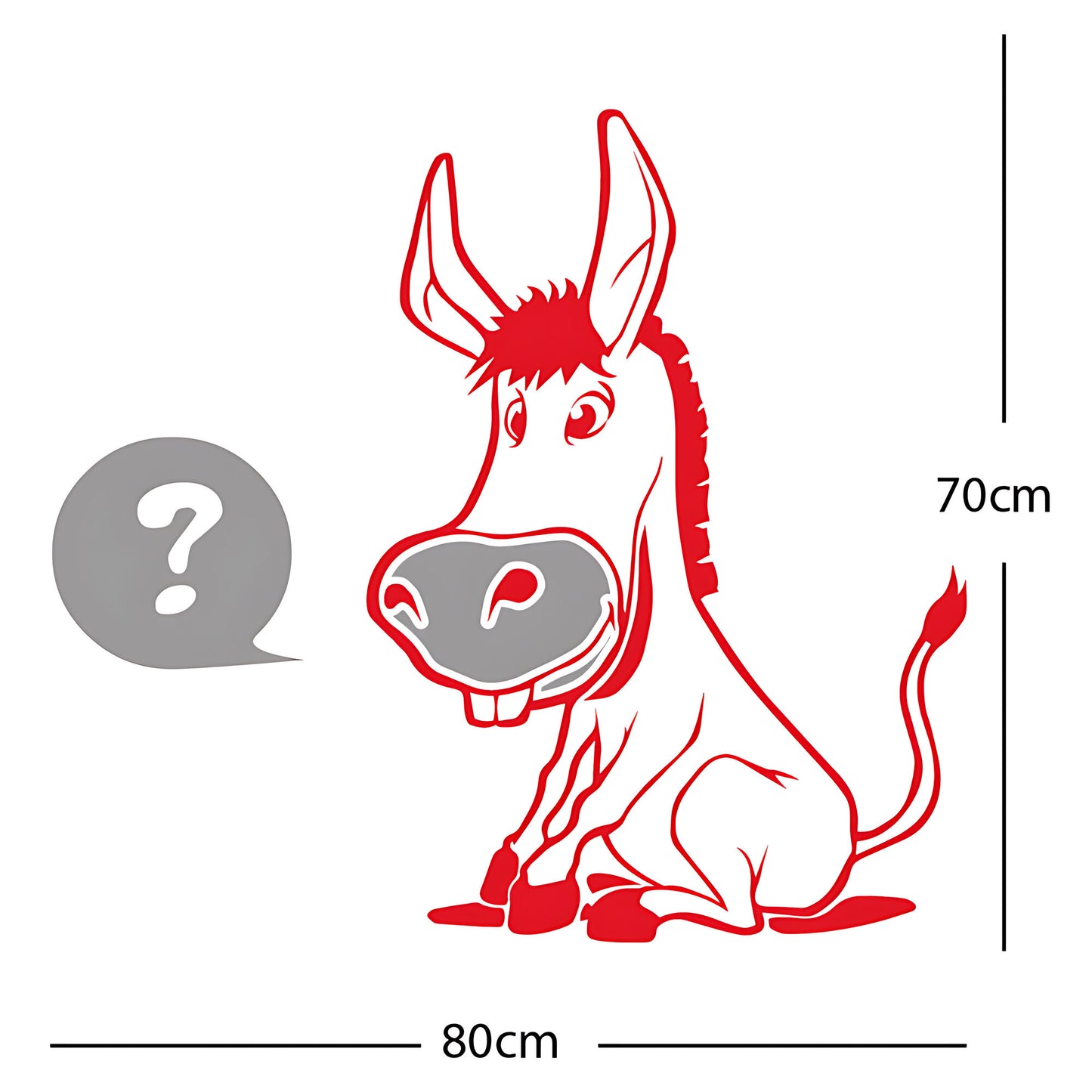 Funny Donkey Wall Sticker – Farmyard Kids Bedroom Decal