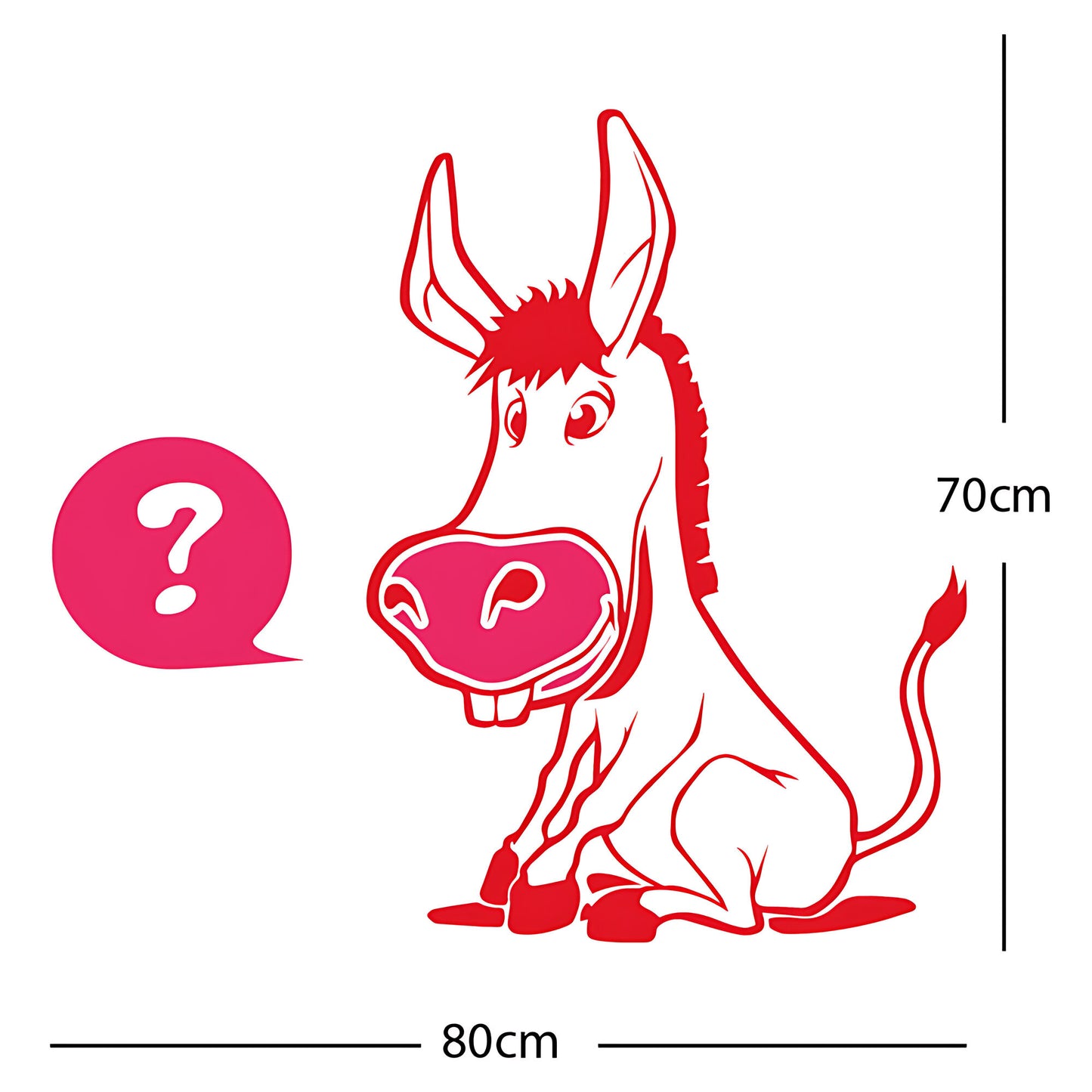 Funny Donkey Wall Sticker – Farmyard Kids Bedroom Decal