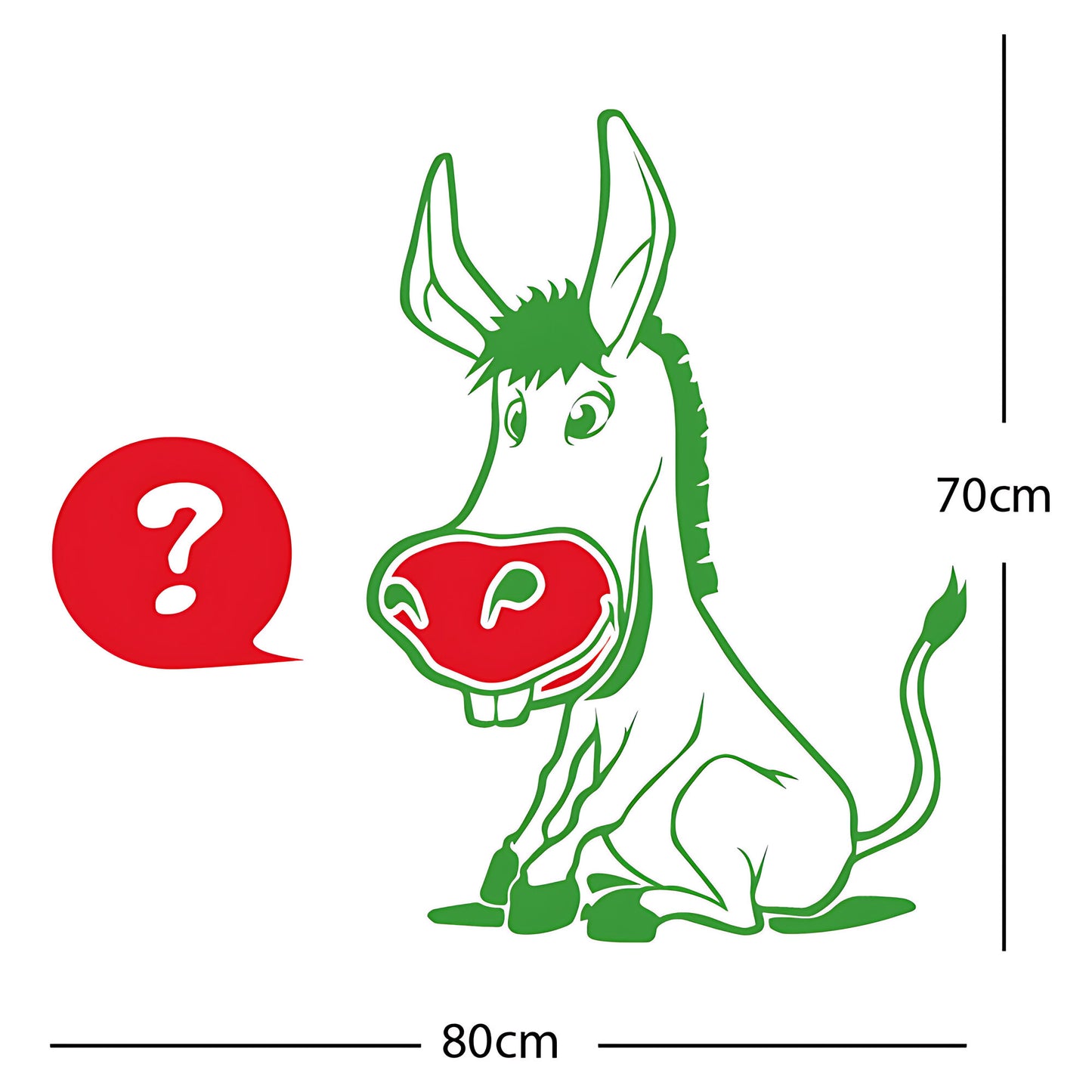 Funny Donkey Wall Sticker – Farmyard Kids Bedroom Decal