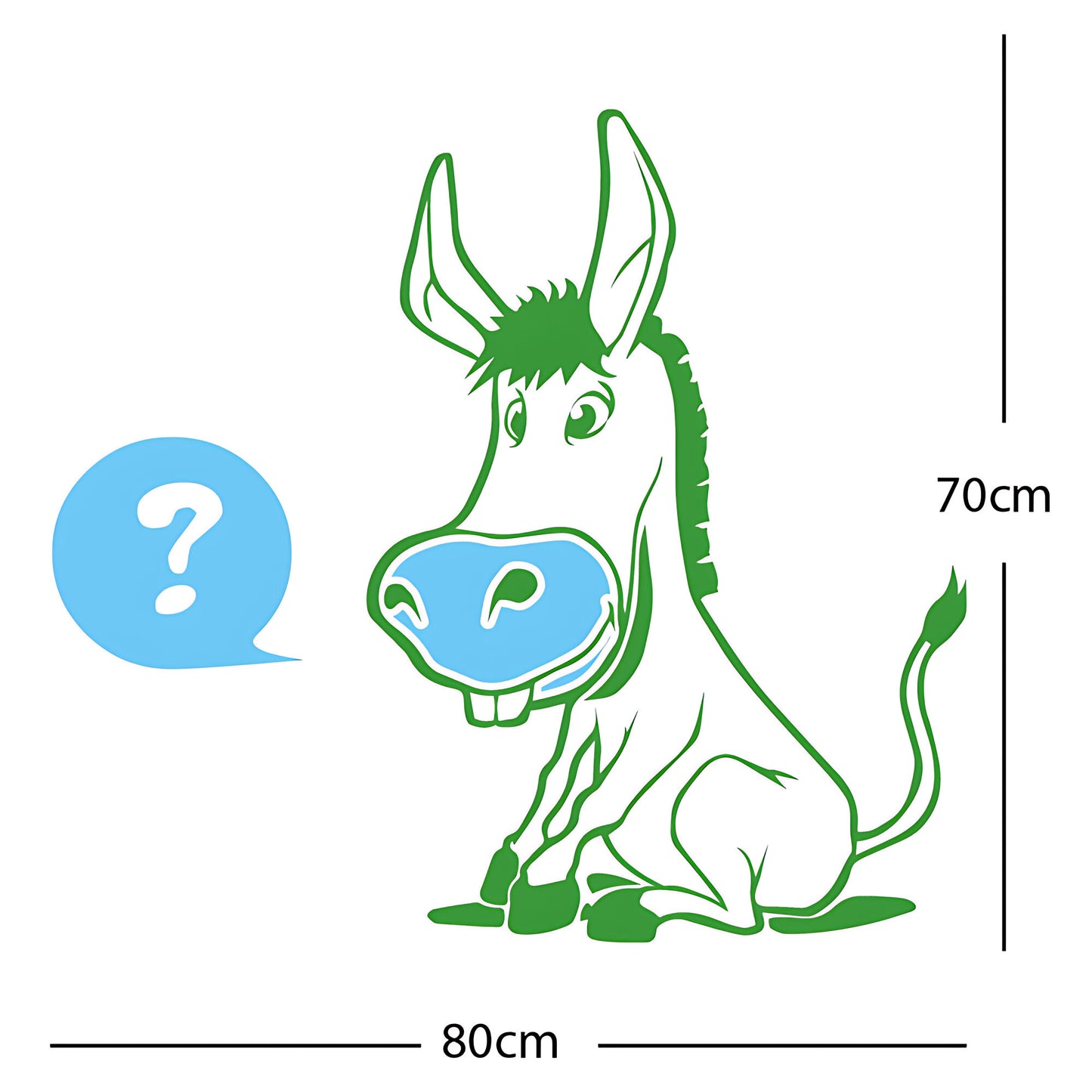 Funny Donkey Wall Sticker – Farmyard Kids Bedroom Decal