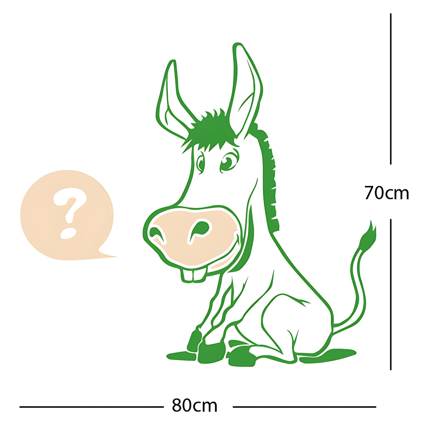 Funny Donkey Wall Sticker – Farmyard Kids Bedroom Decal