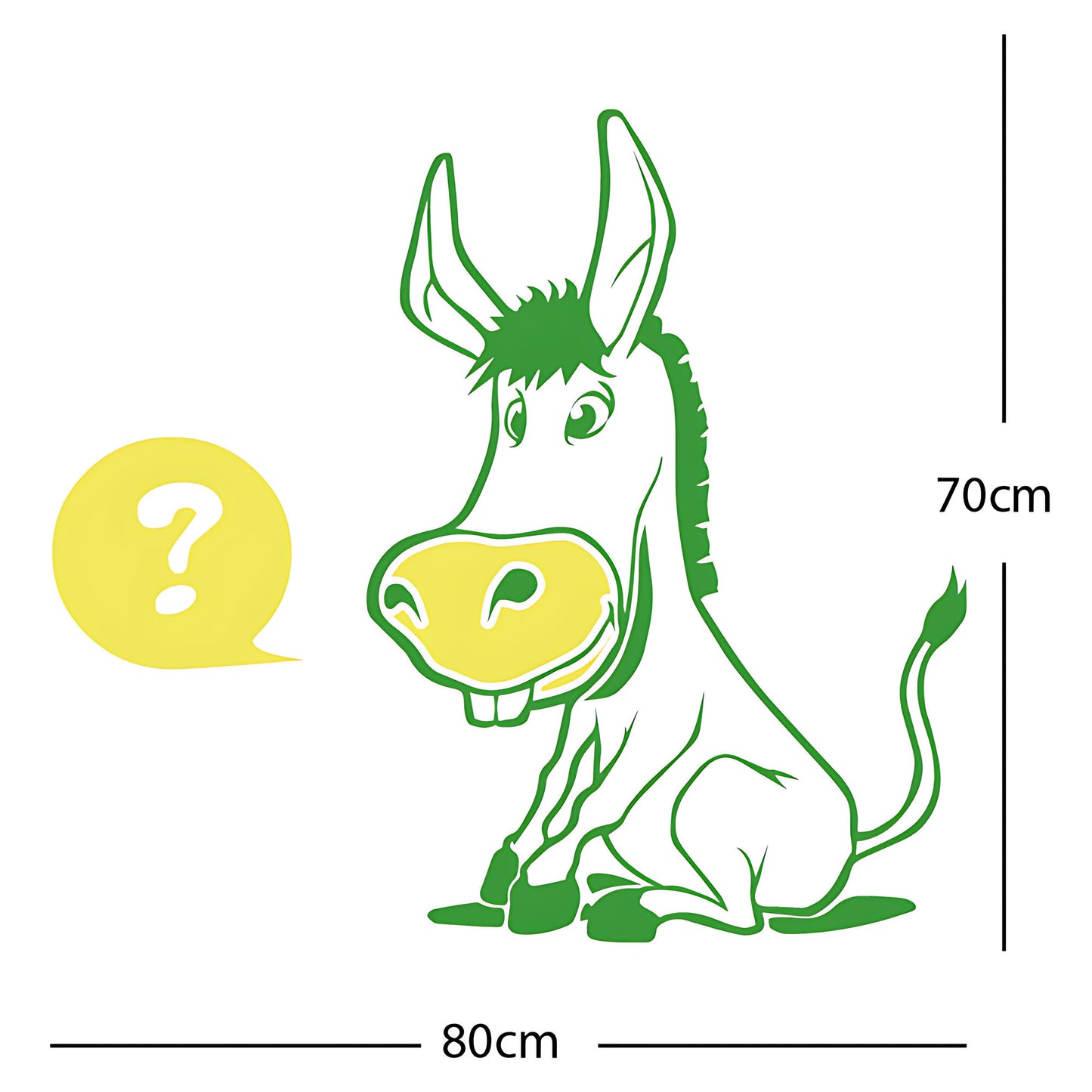 Funny Donkey Wall Sticker – Farmyard Kids Bedroom Decal