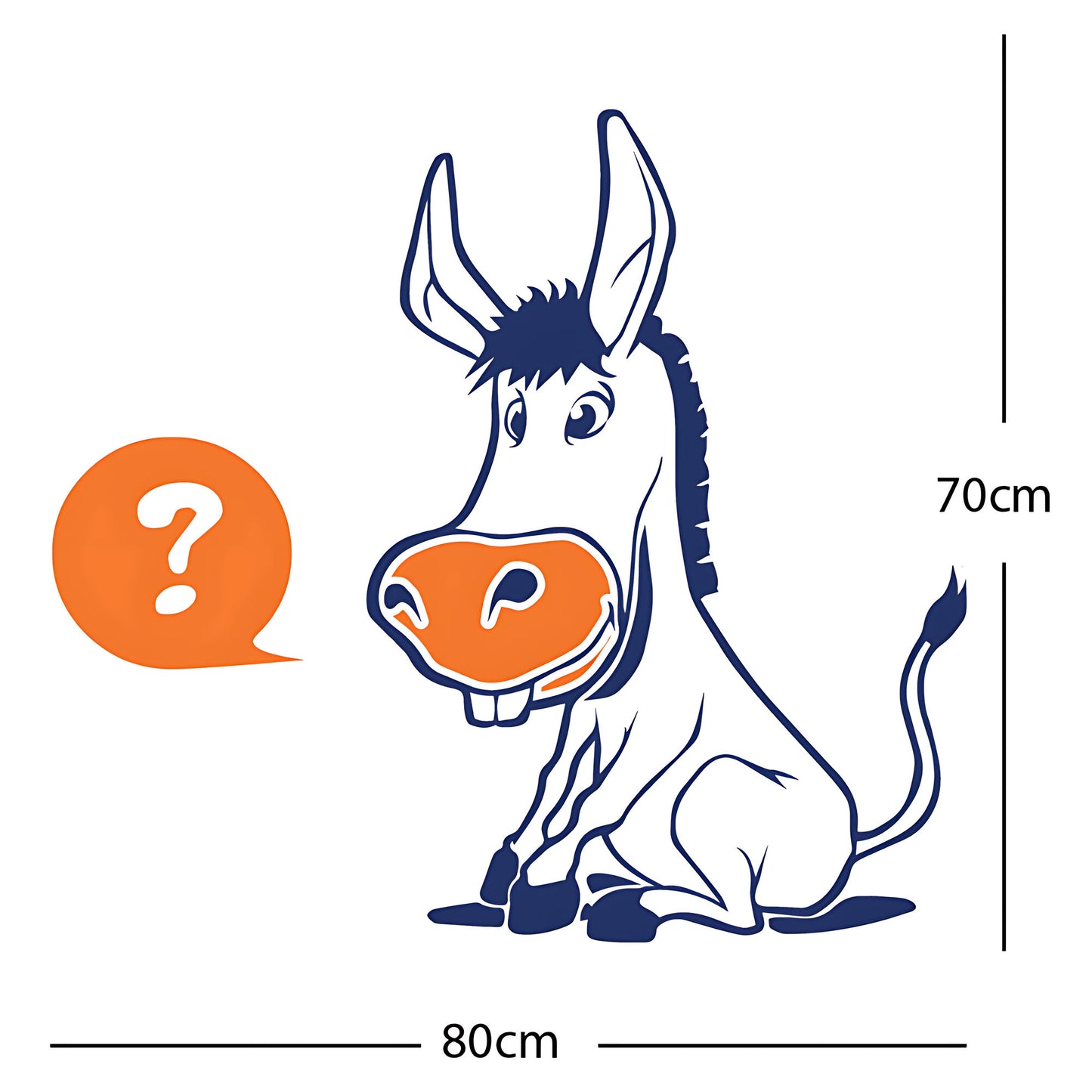 Funny Donkey Wall Sticker – Farmyard Kids Bedroom Decal