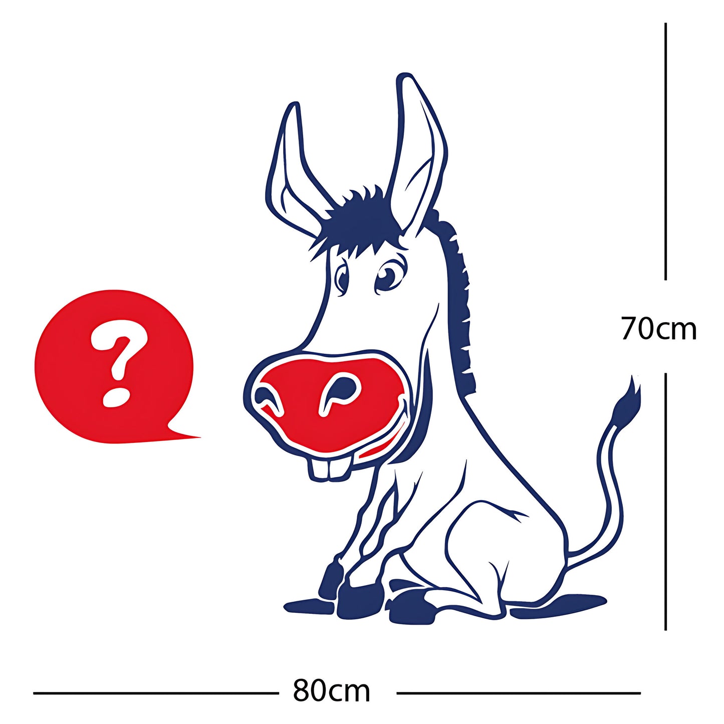 Funny Donkey Wall Sticker – Farmyard Kids Bedroom Decal