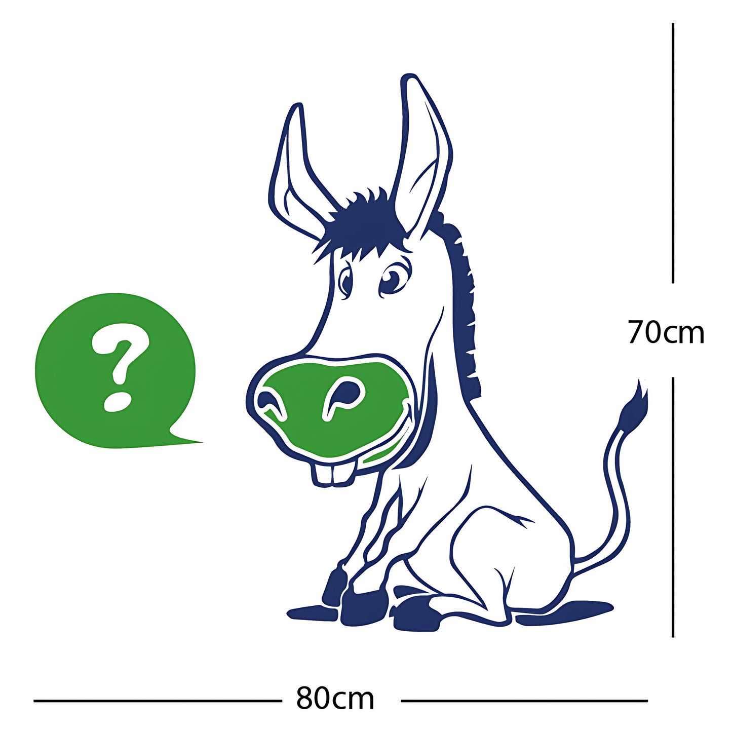 Funny Donkey Wall Sticker – Farmyard Kids Bedroom Decal
