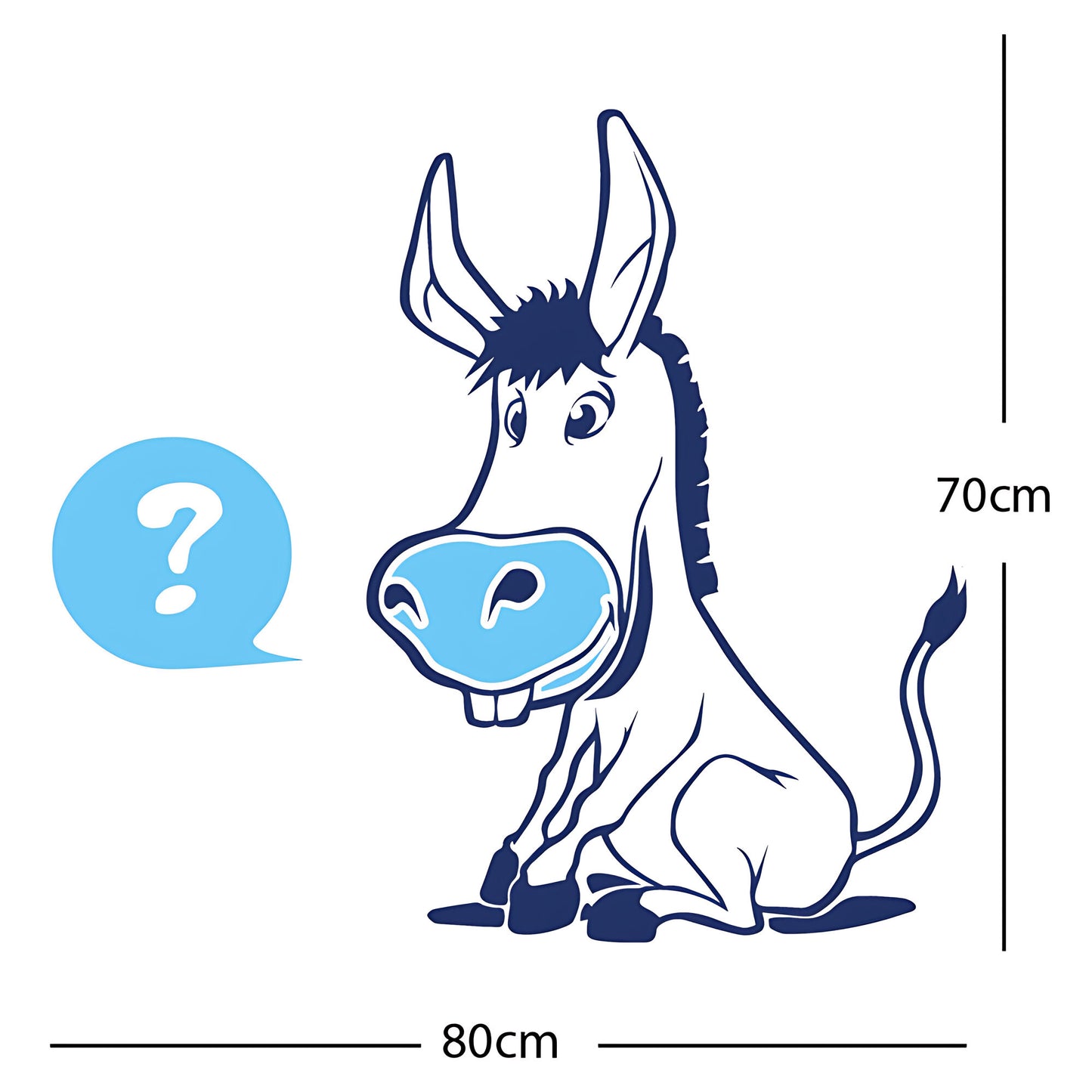 Funny Donkey Wall Sticker – Farmyard Kids Bedroom Decal