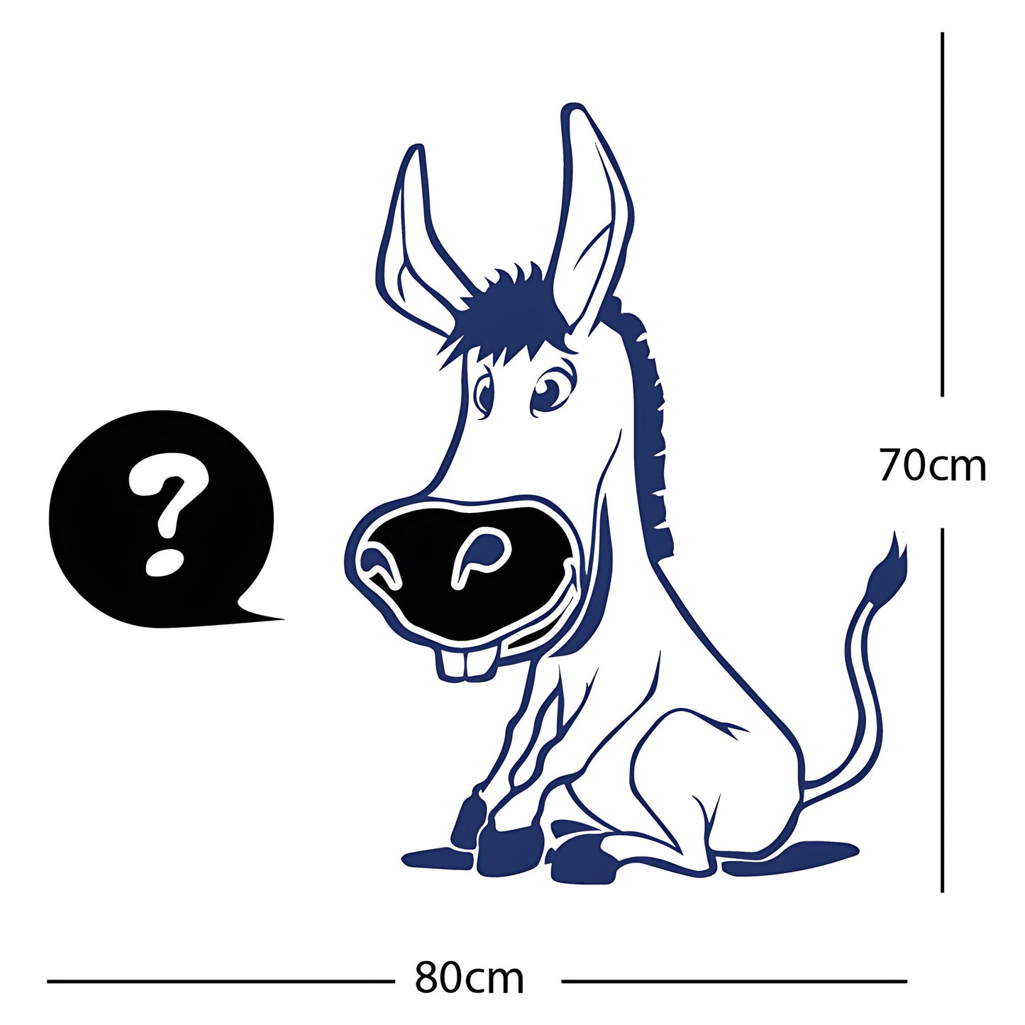 Funny Donkey Wall Sticker – Farmyard Kids Bedroom Decal