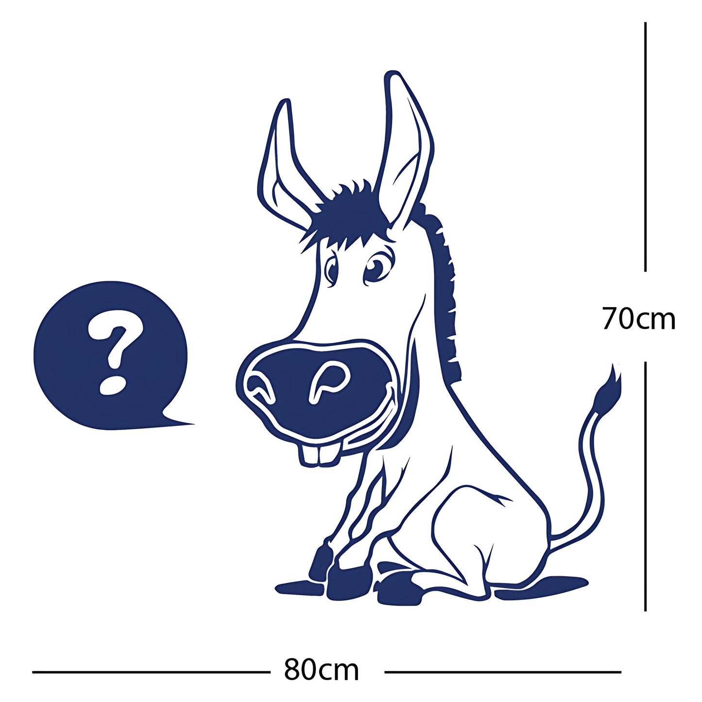 Funny Donkey Wall Sticker – Farmyard Kids Bedroom Decal