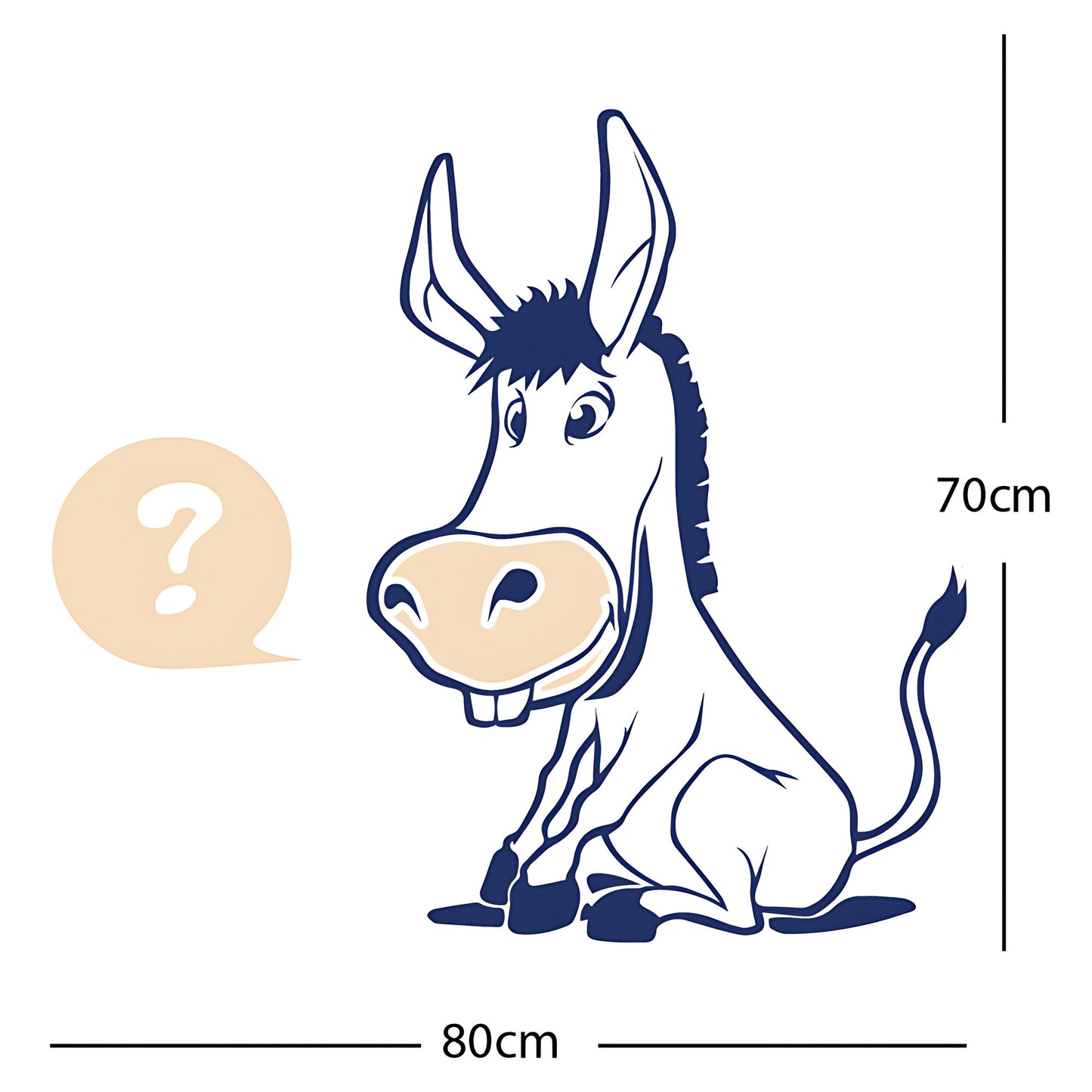 Funny Donkey Wall Sticker – Farmyard Kids Bedroom Decal