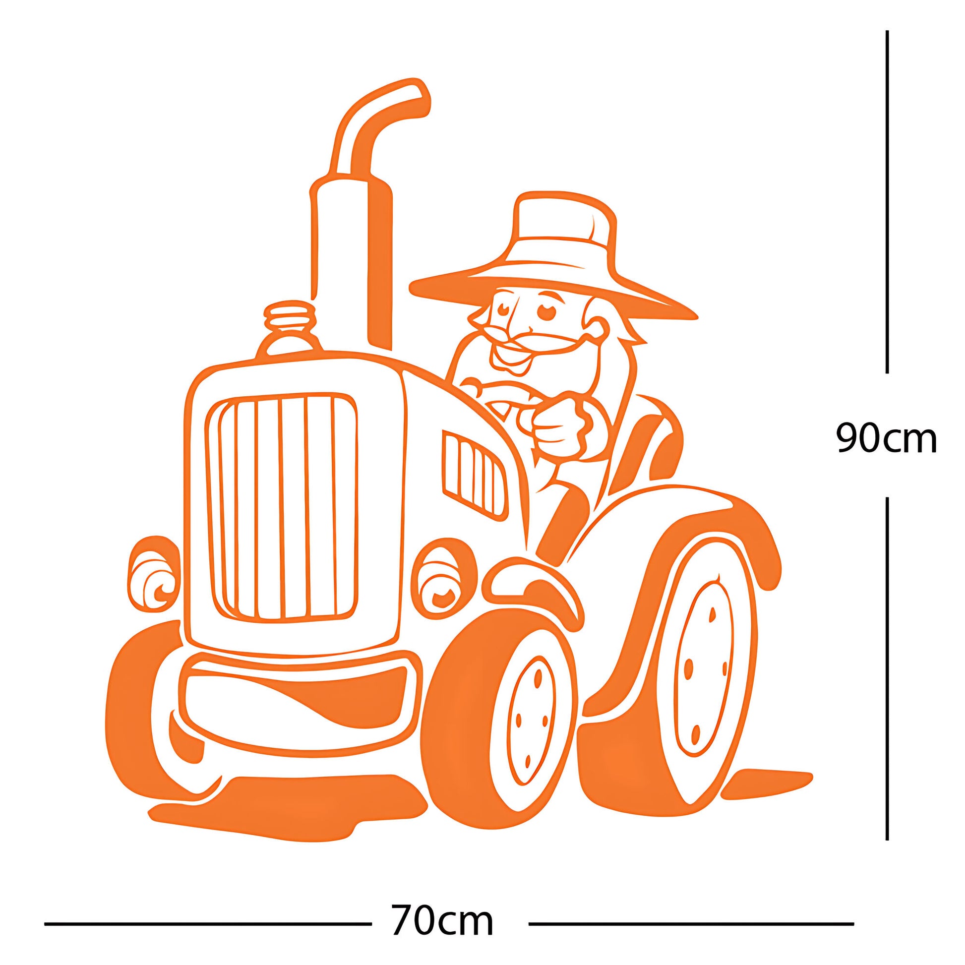 Farmer and Tractor Wall Sticker Decal