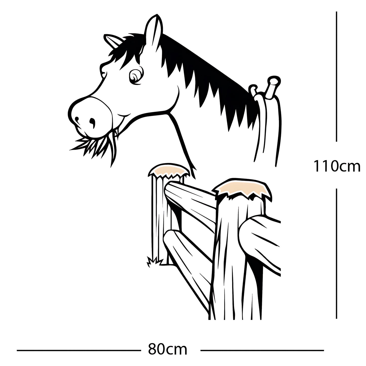 Horse and Gate  - Wall Sticker