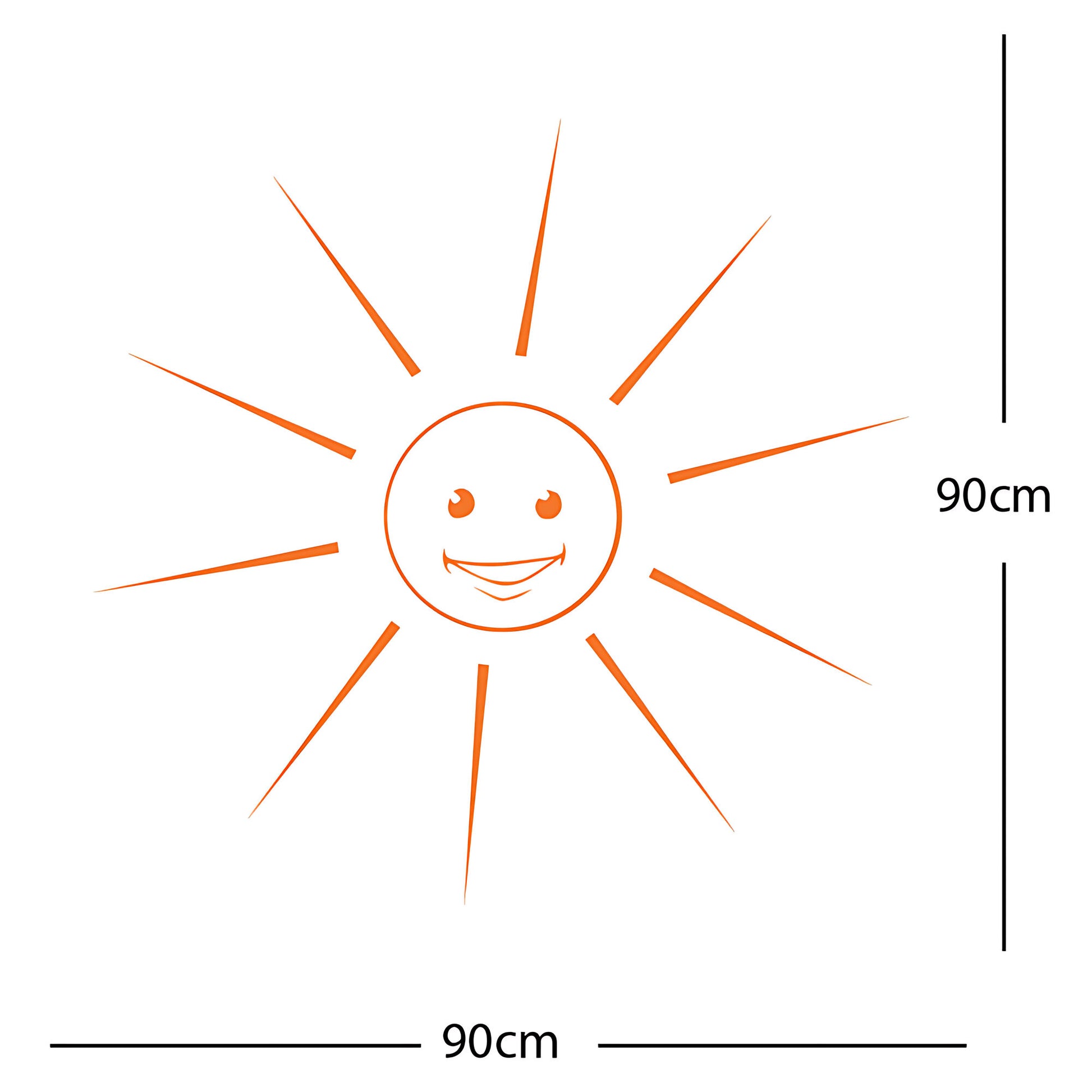 Happy Sun - Sunshine Face Wall Art