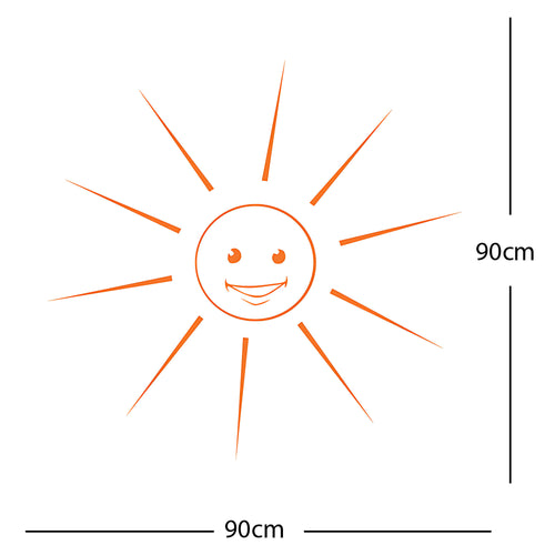 Happy Sun - Sunshine Face Wall Art
