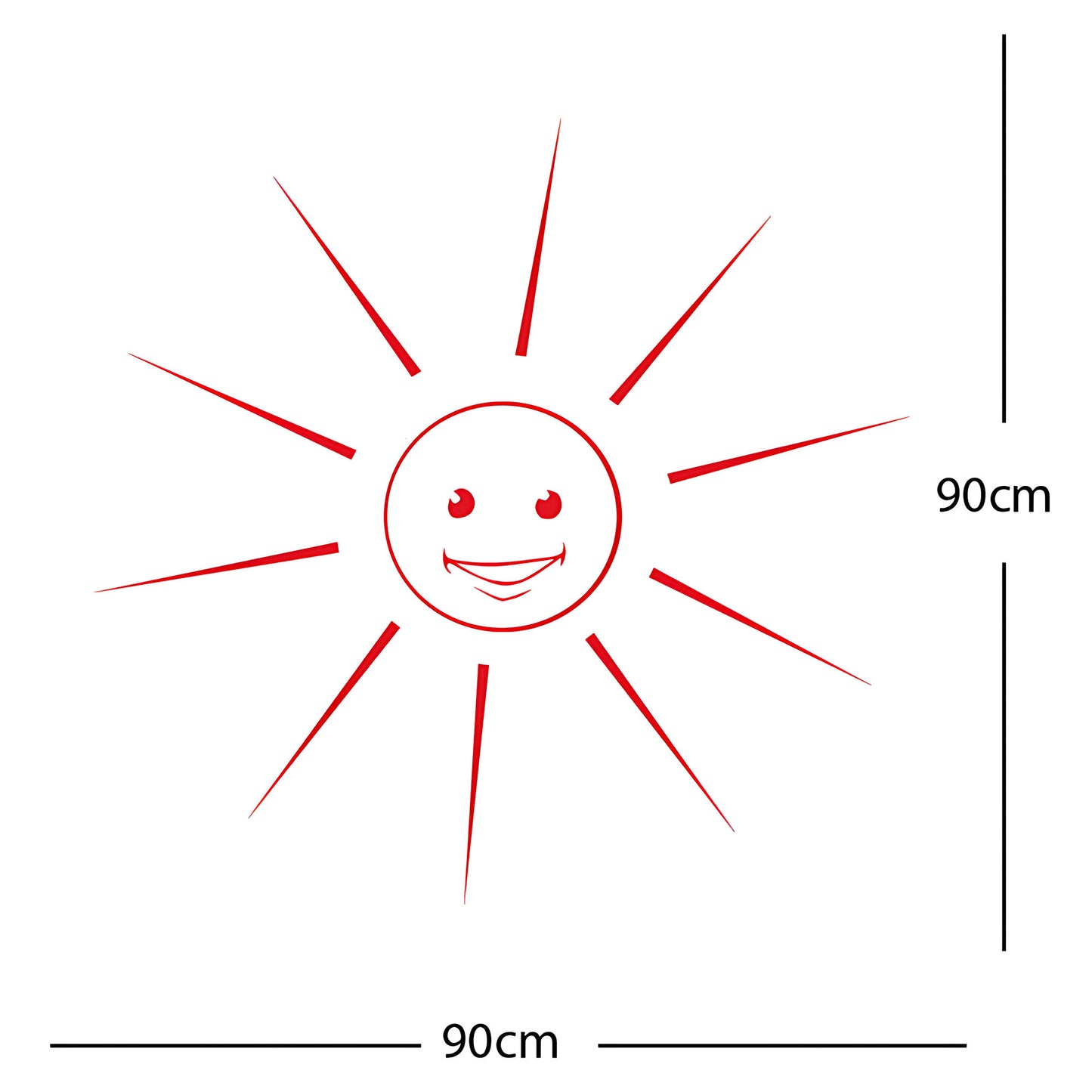 Happy Sun - Sunshine Face Wall Art