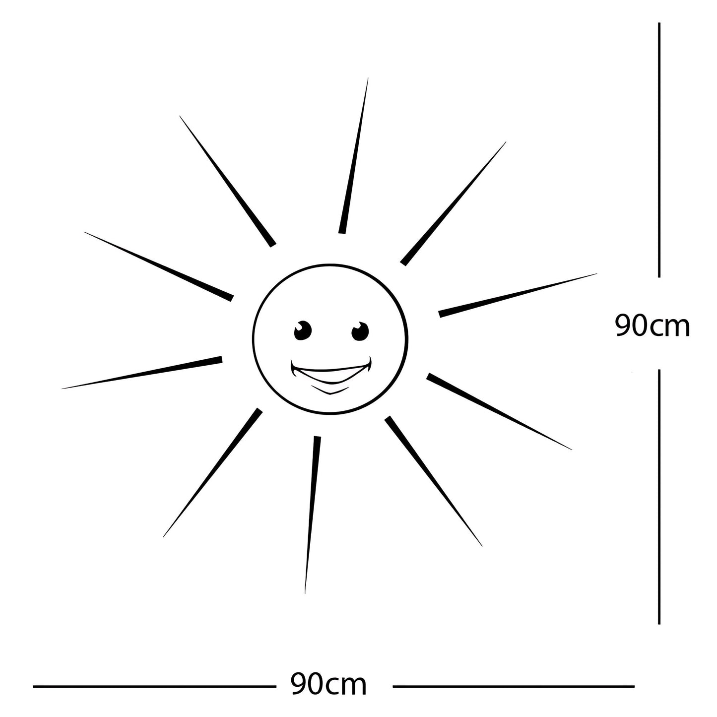 Happy Sun - Sunshine Face Wall Art