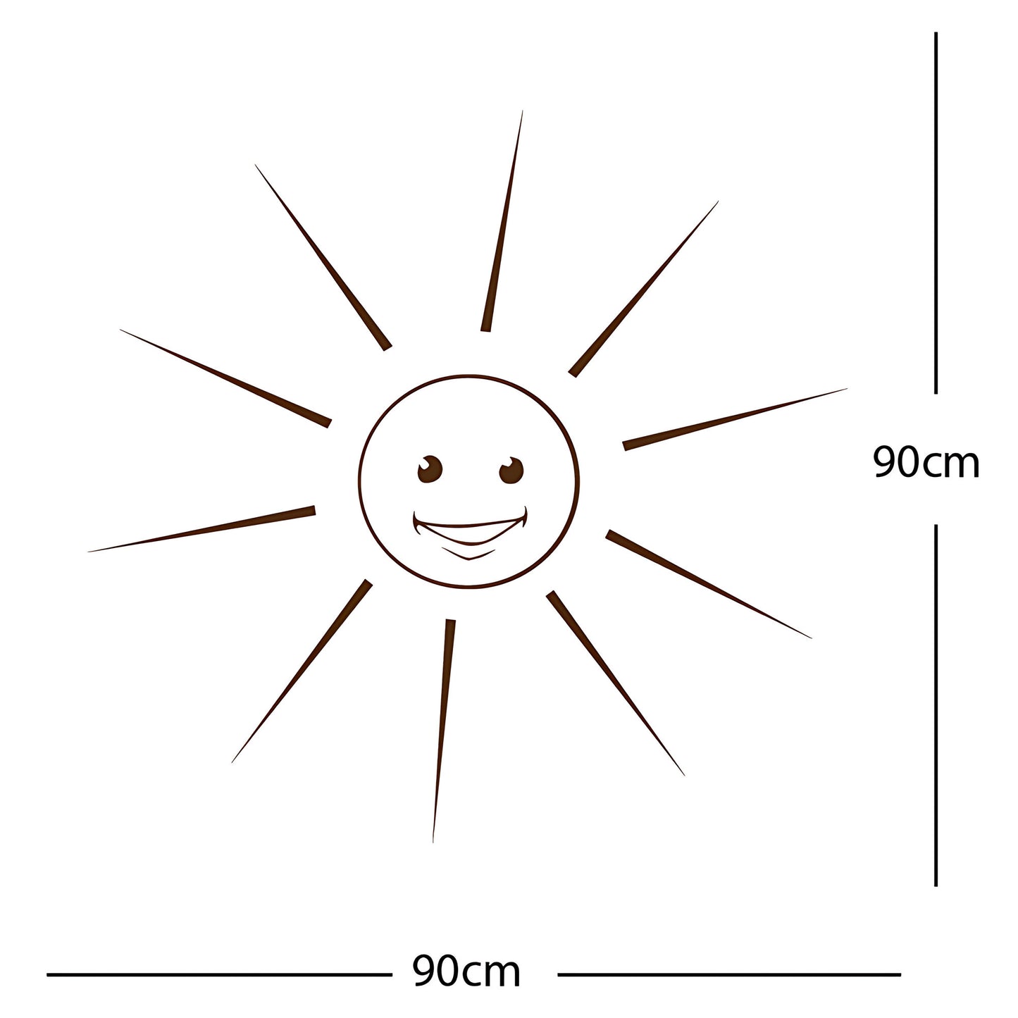 Happy Sun - Sunshine Face Wall Art
