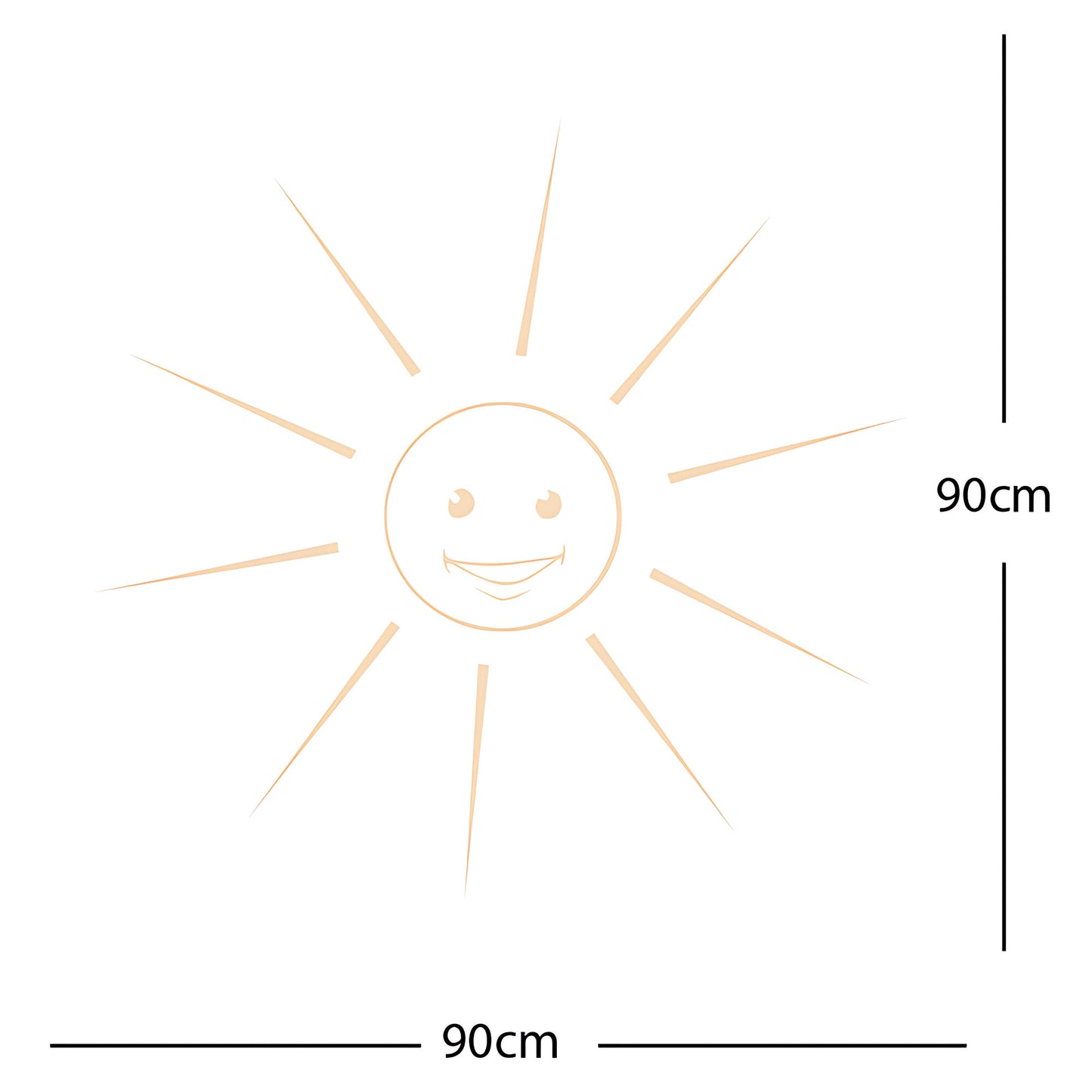 Happy Sun - Sunshine Face Wall Art