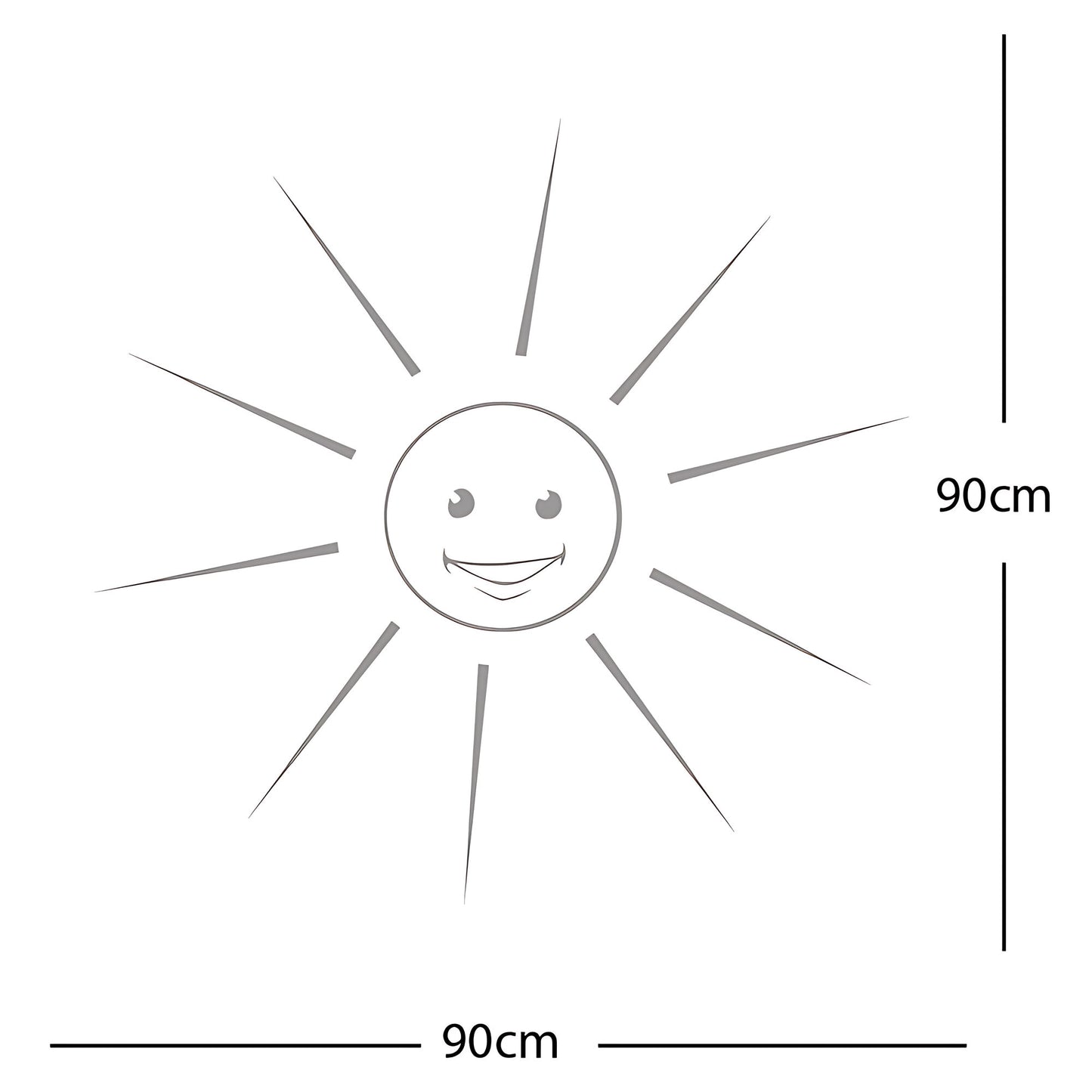 Happy Sun - Sunshine Face Wall Art