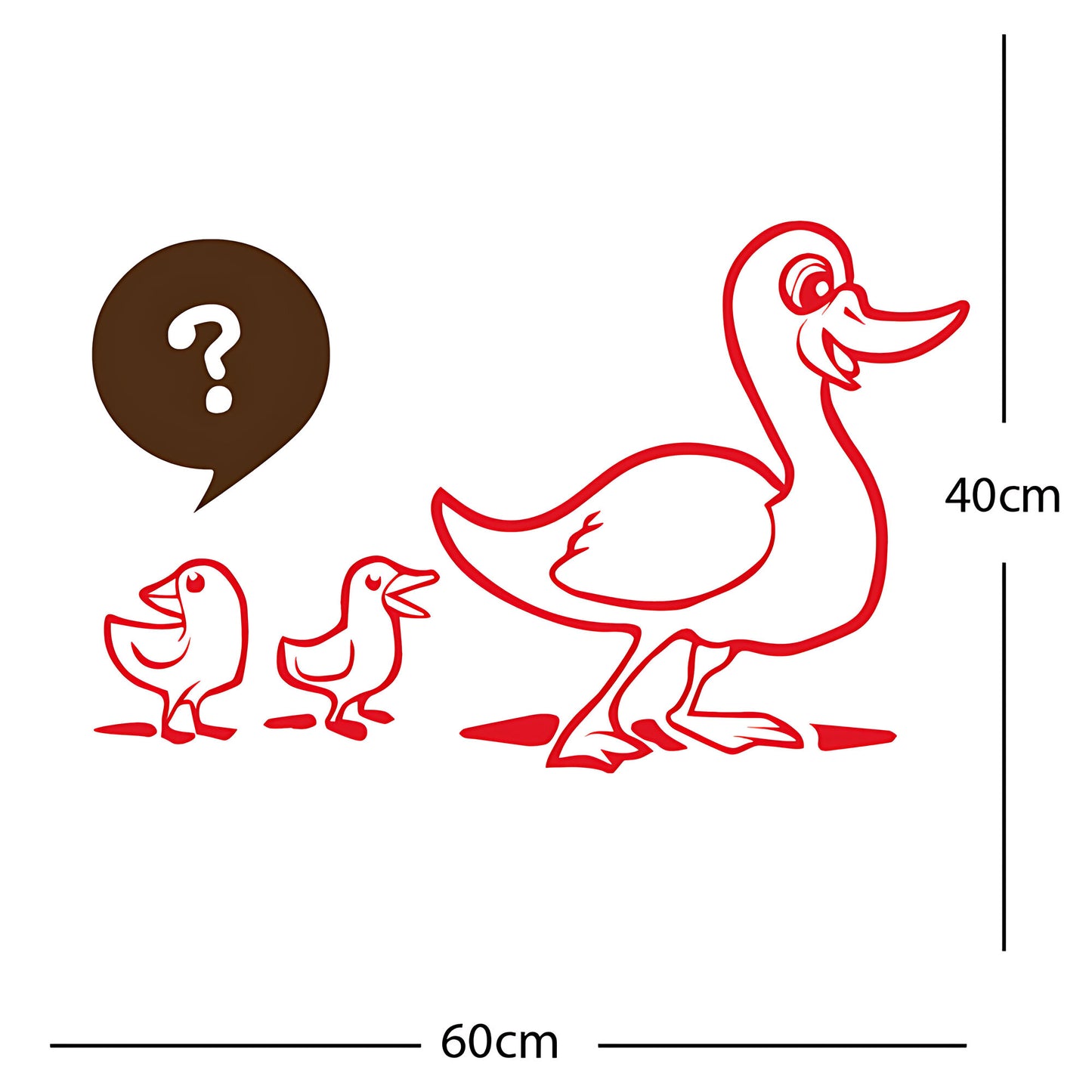 Duck with Chicks Wall Sticker