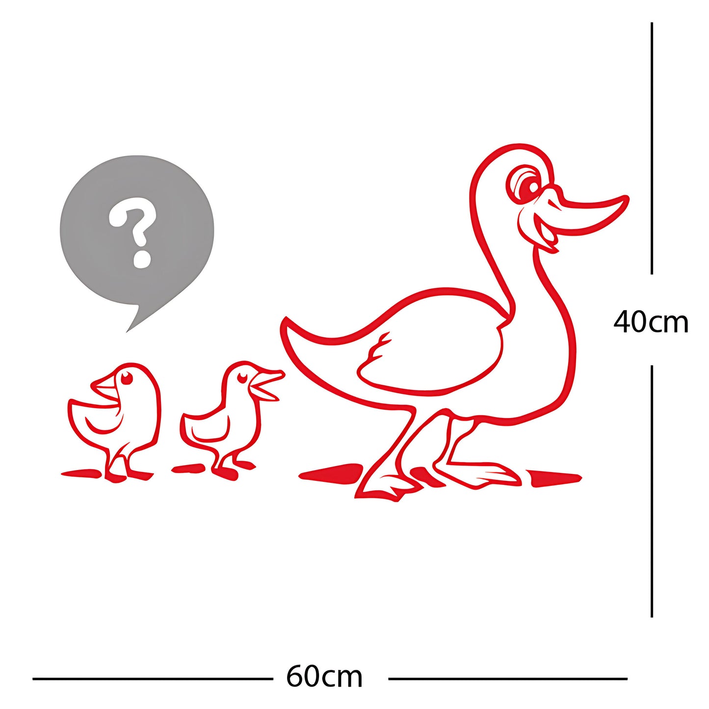 Duck with Chicks Wall Sticker