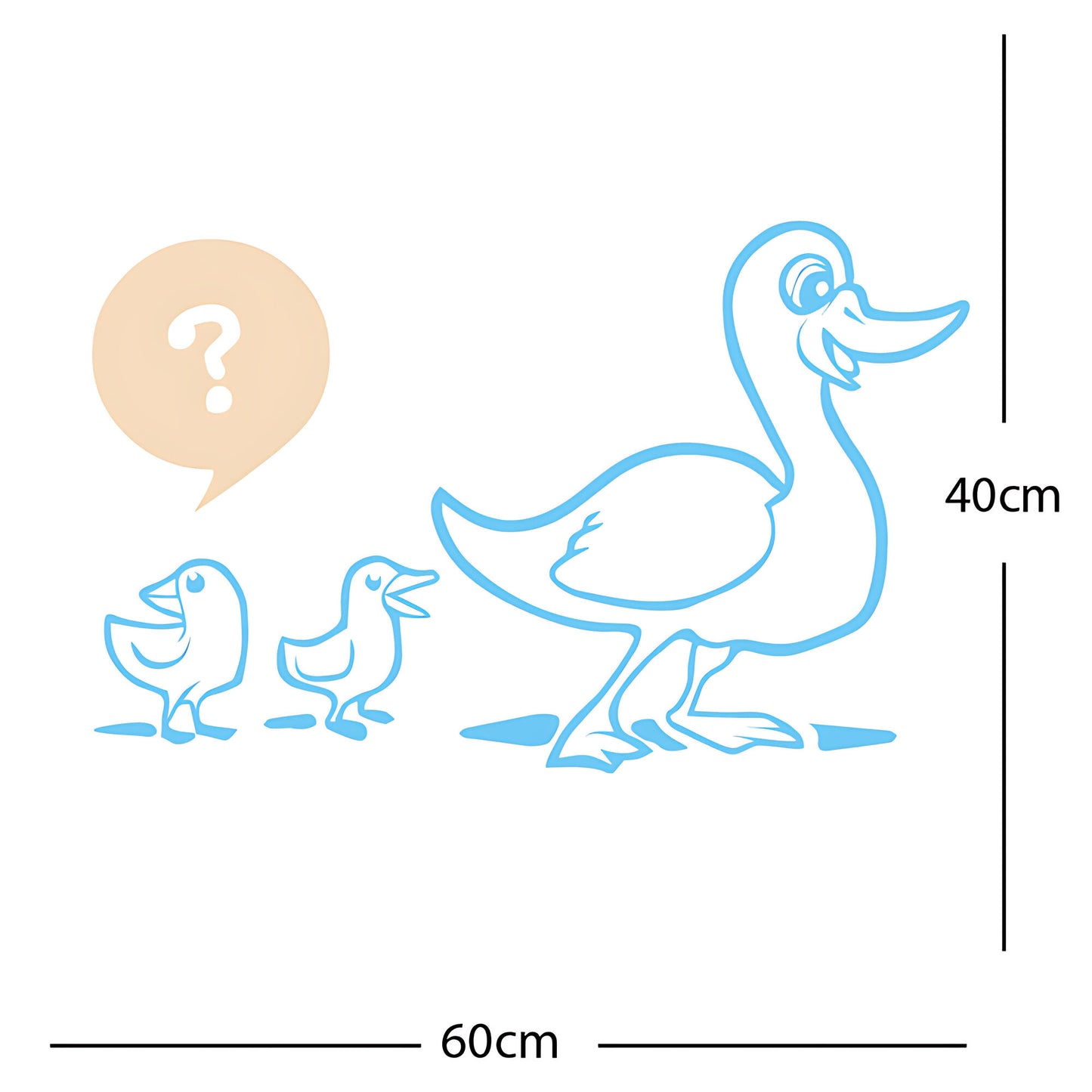 Duck with Chicks Wall Sticker