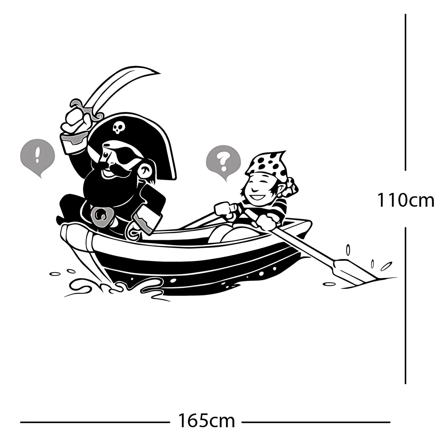 Pirate, Boat and Cabin Boy Wall sticker