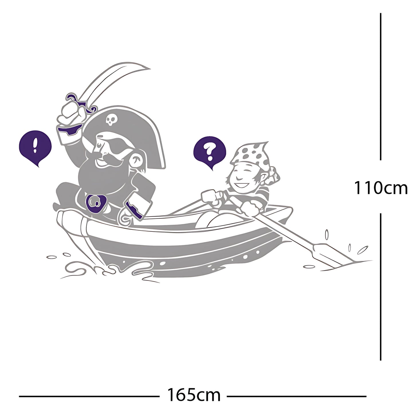 Pirate, Boat and Cabin Boy Wall sticker