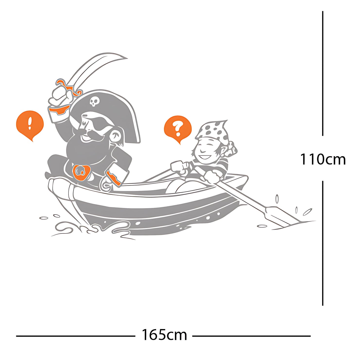 Pirate, Boat and Cabin Boy Wall sticker