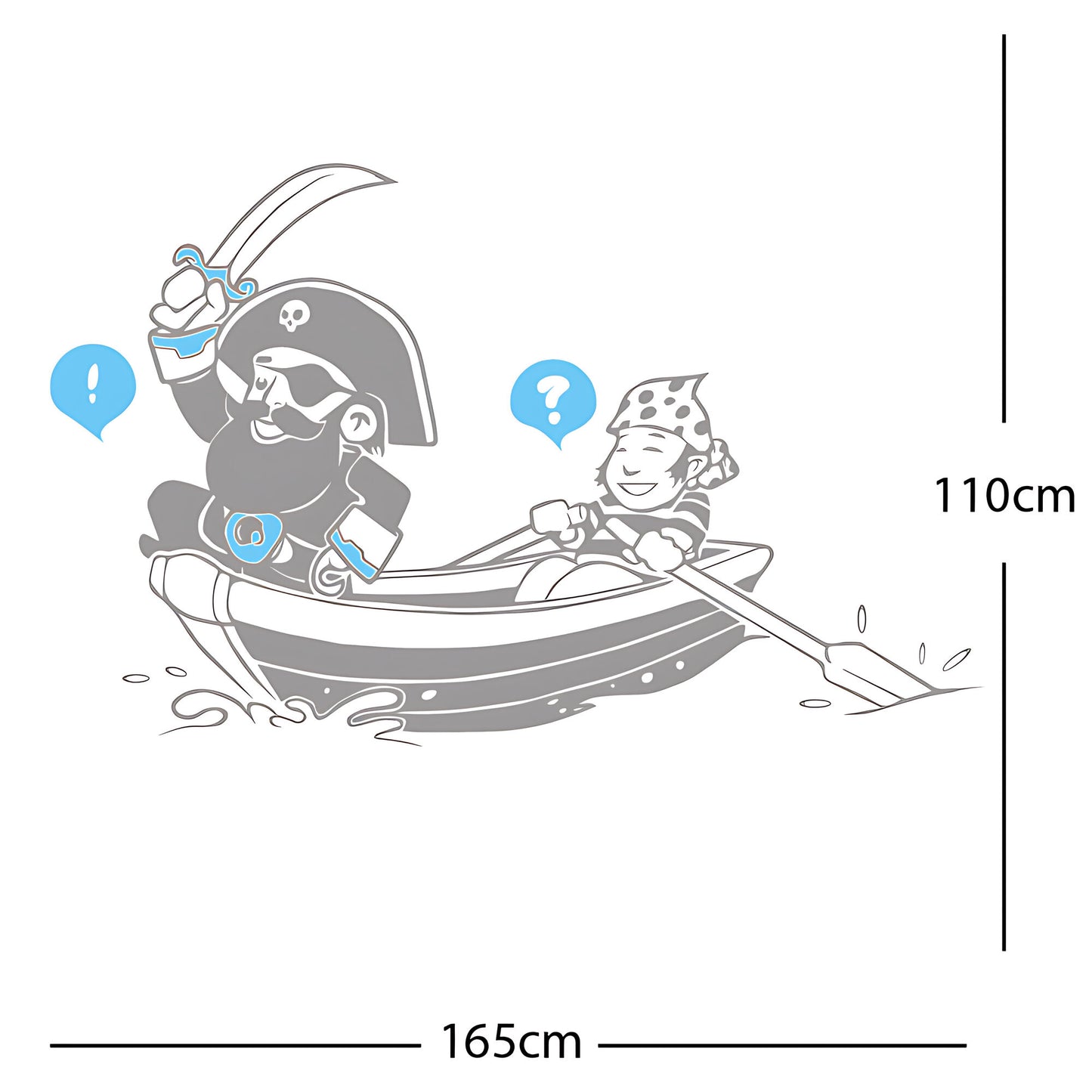 Pirate, Boat and Cabin Boy Wall sticker