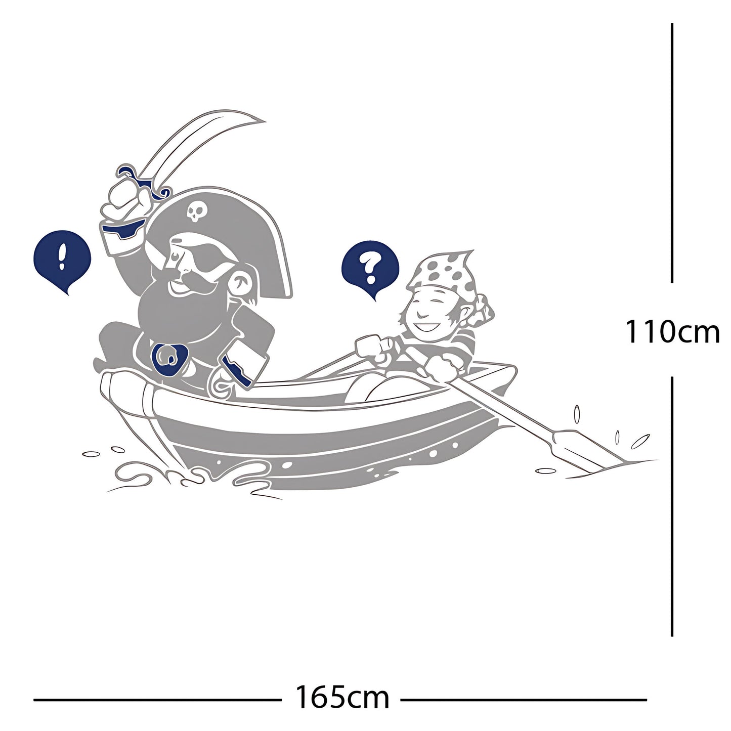 Pirate, Boat and Cabin Boy Wall sticker
