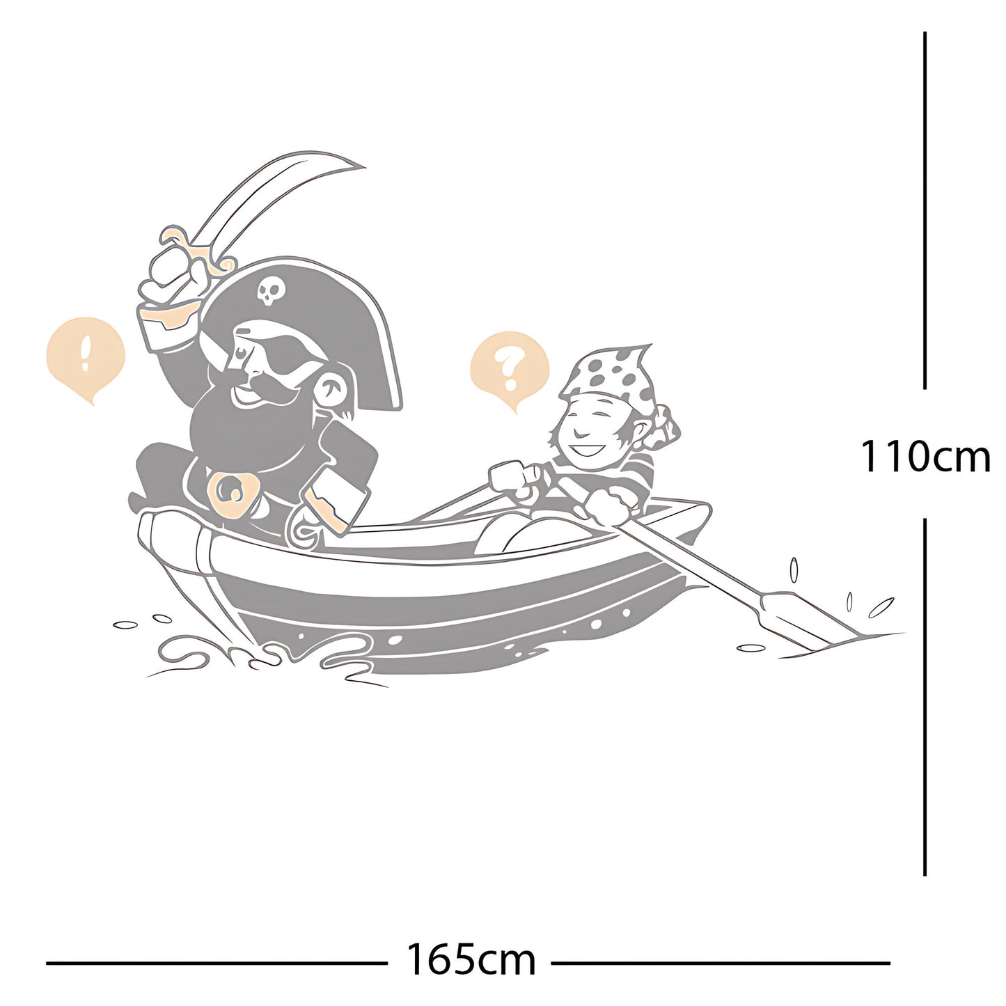 Pirate, Boat and Cabin Boy Wall sticker