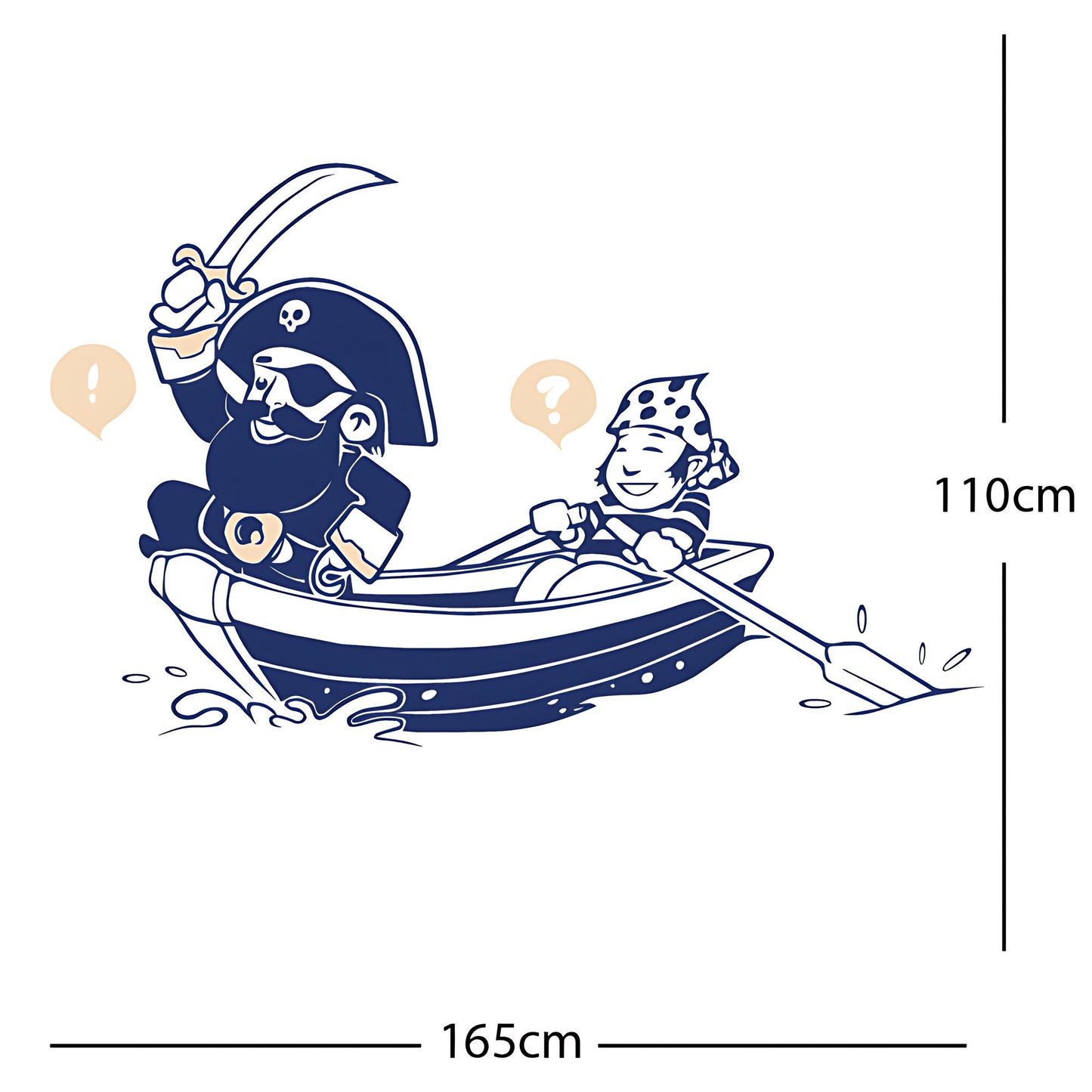 Pirate, Boat and Cabin Boy Wall sticker