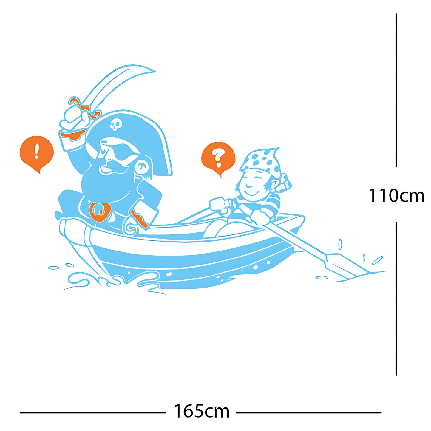 Pirate, Boat and Cabin Boy Wall sticker