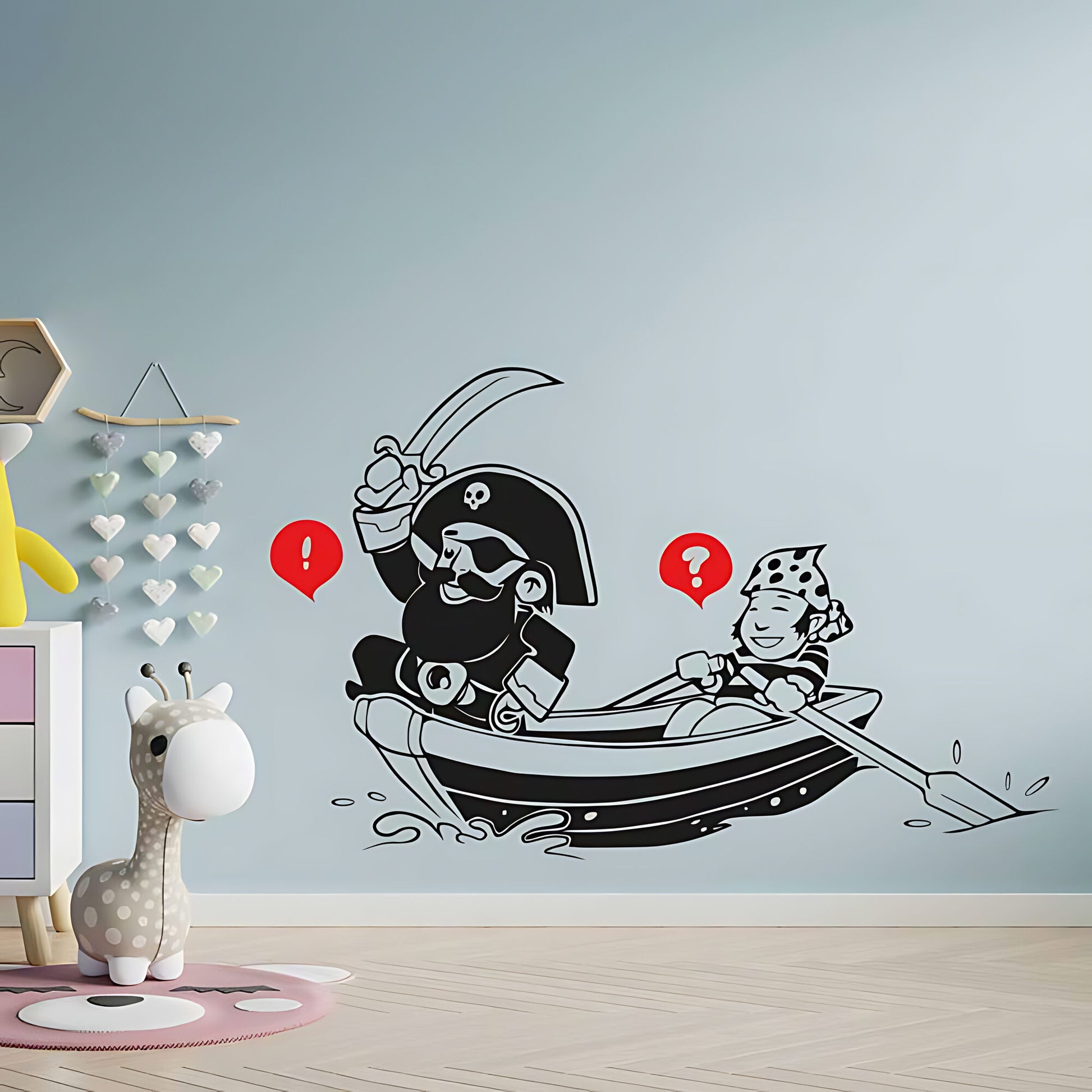 Pirate, Boat and Cabin Boy Wall sticker