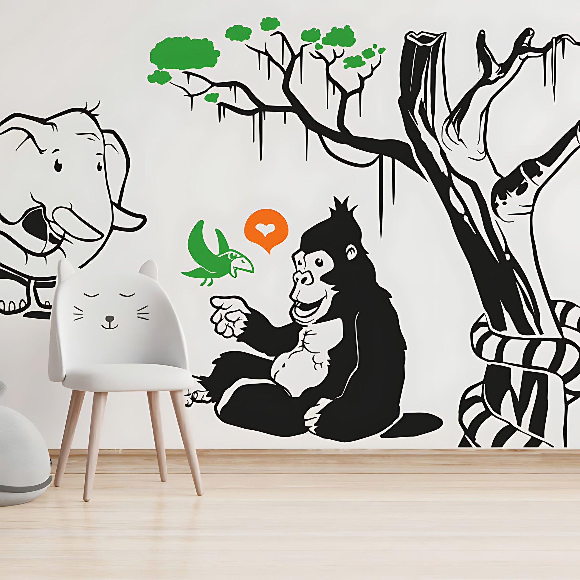 In the Jungle Complete Wall Mural - Nursery Sticker