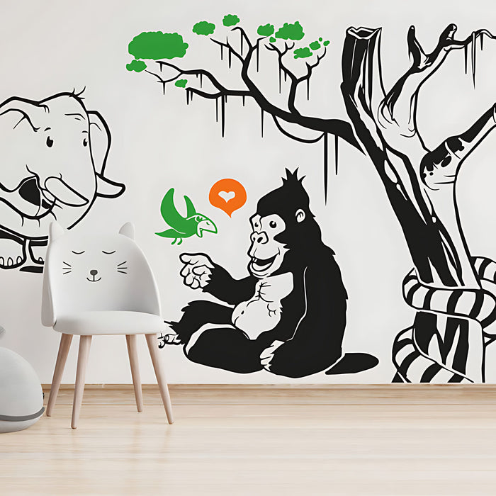 In the Jungle Complete Wall Mural - Nursery Sticker