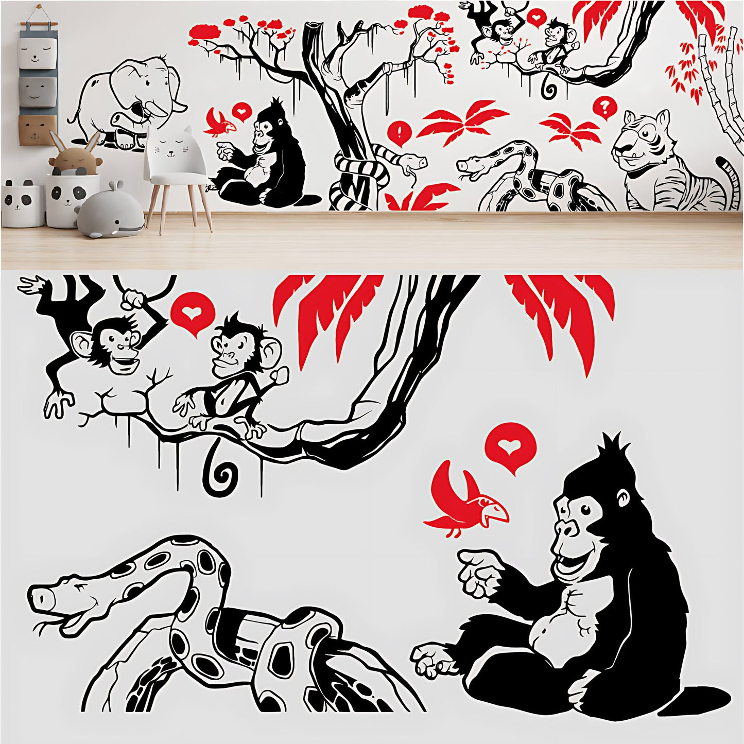 In the Jungle Complete Wall Mural - Nursery Sticker